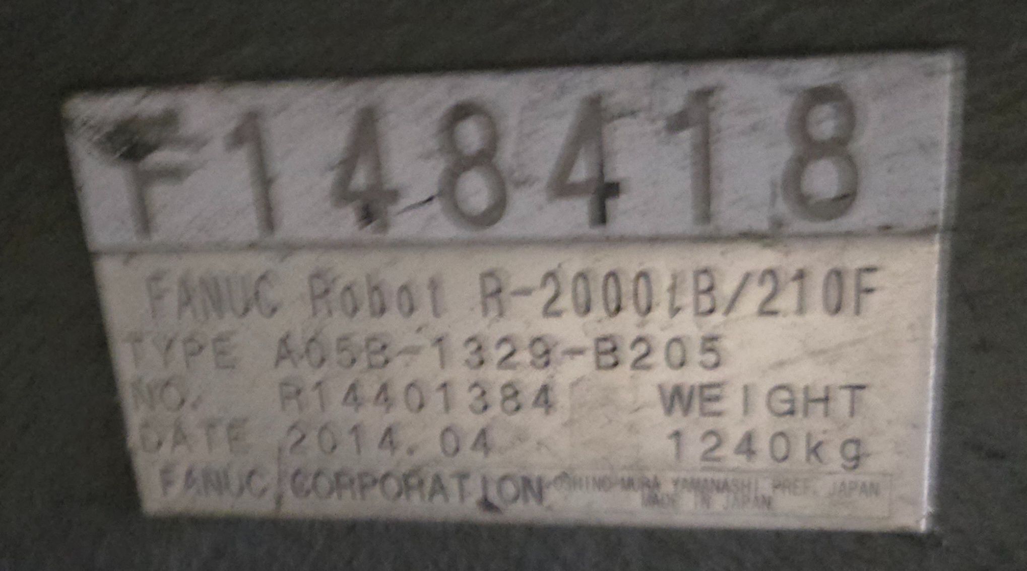 FANUC R-2000iB/210F Complete With R-30iA Controller & WT6000 Inverter USED 10