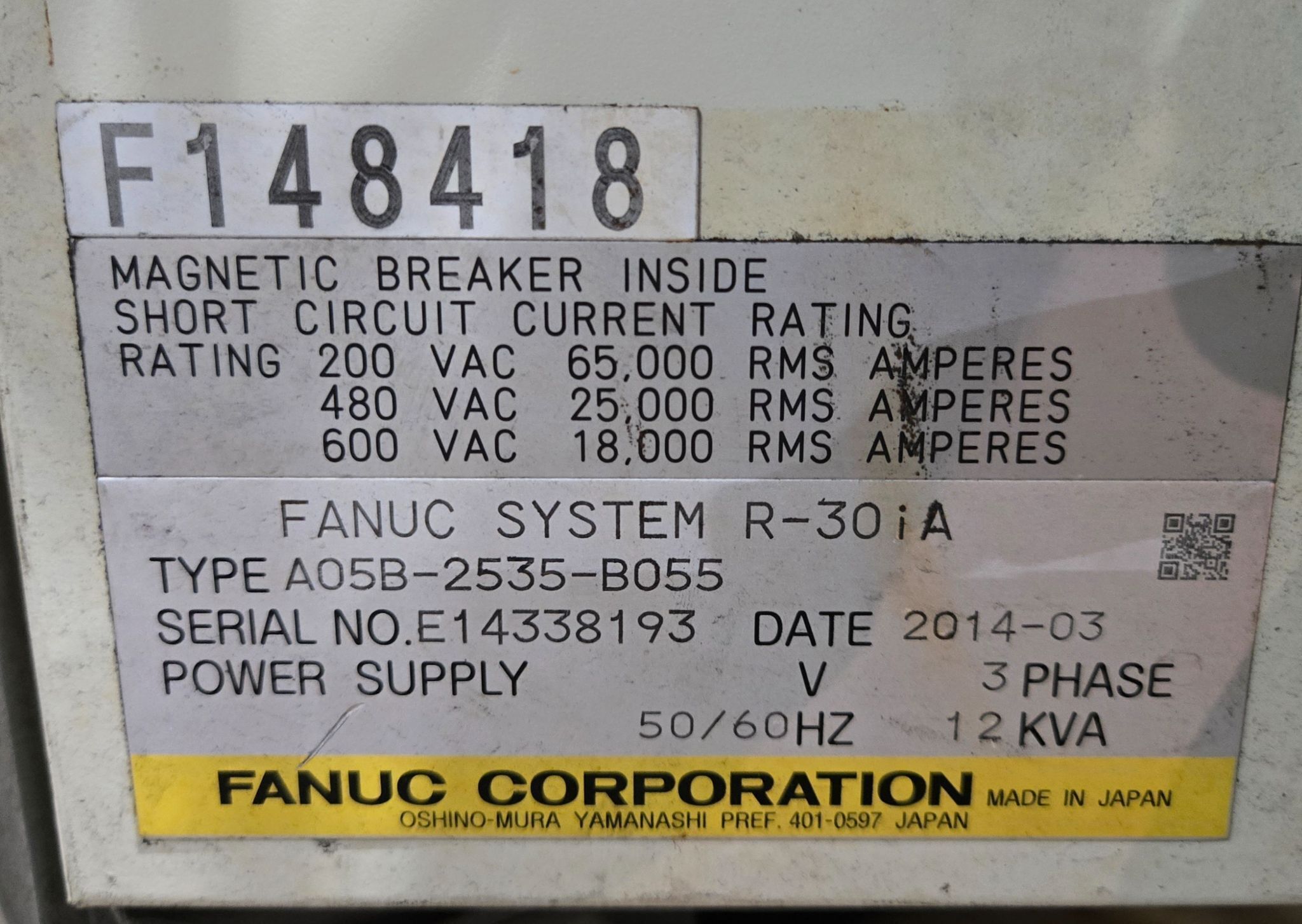 FANUC R-2000iB/210F Complete With R-30iA Controller & WT6000 Inverter USED 17
