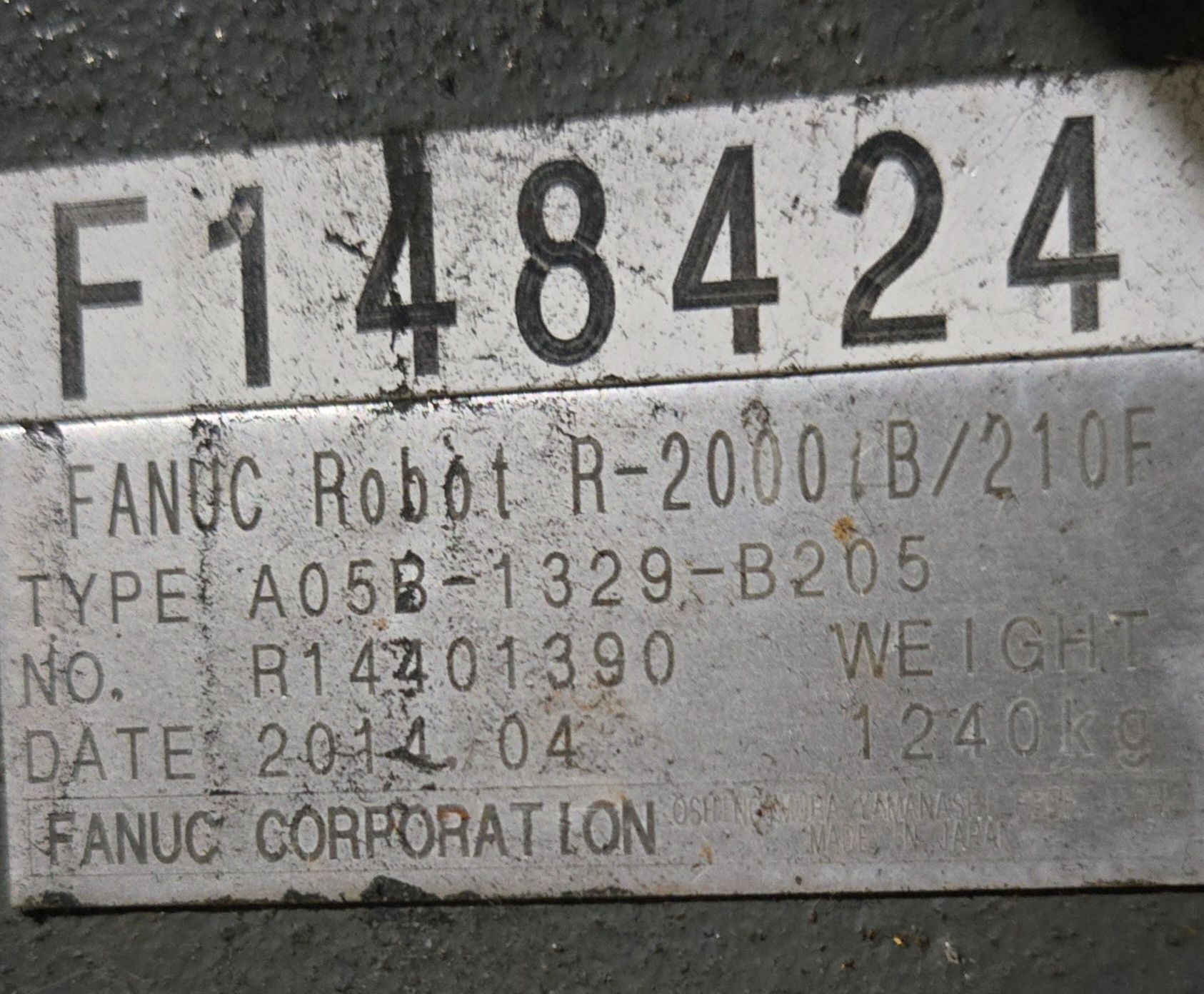 Fanuc R-2000iB/210F Complete with R-30iA Controller & WTC MFDC Inverter USED 10