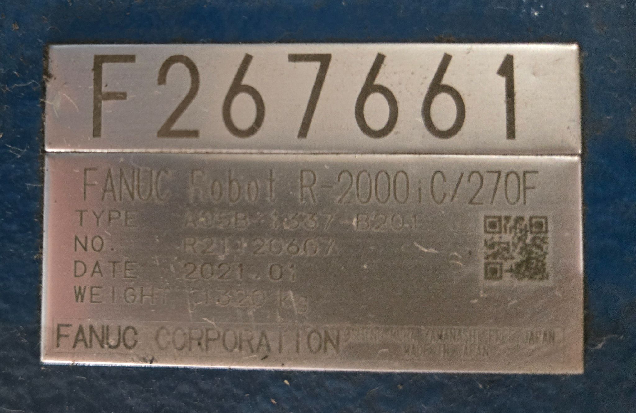 FANUC R‑2000iC/270F Robot w/ R‑30iB PLUS Controls & Spot Welding EOAT USED 25