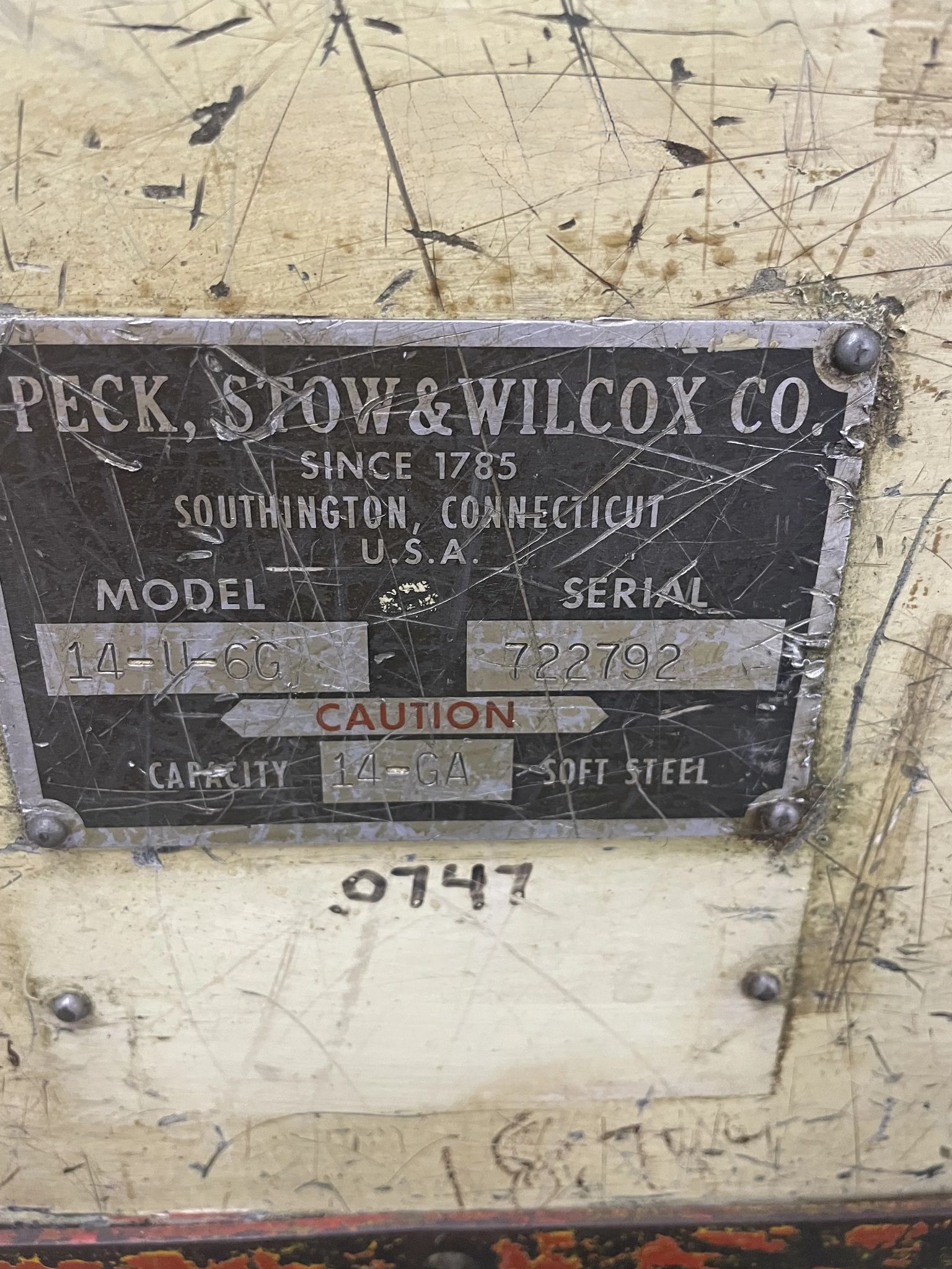 Pexto 14-U-6G 6' x 14 Gauge Power Shear USED 3