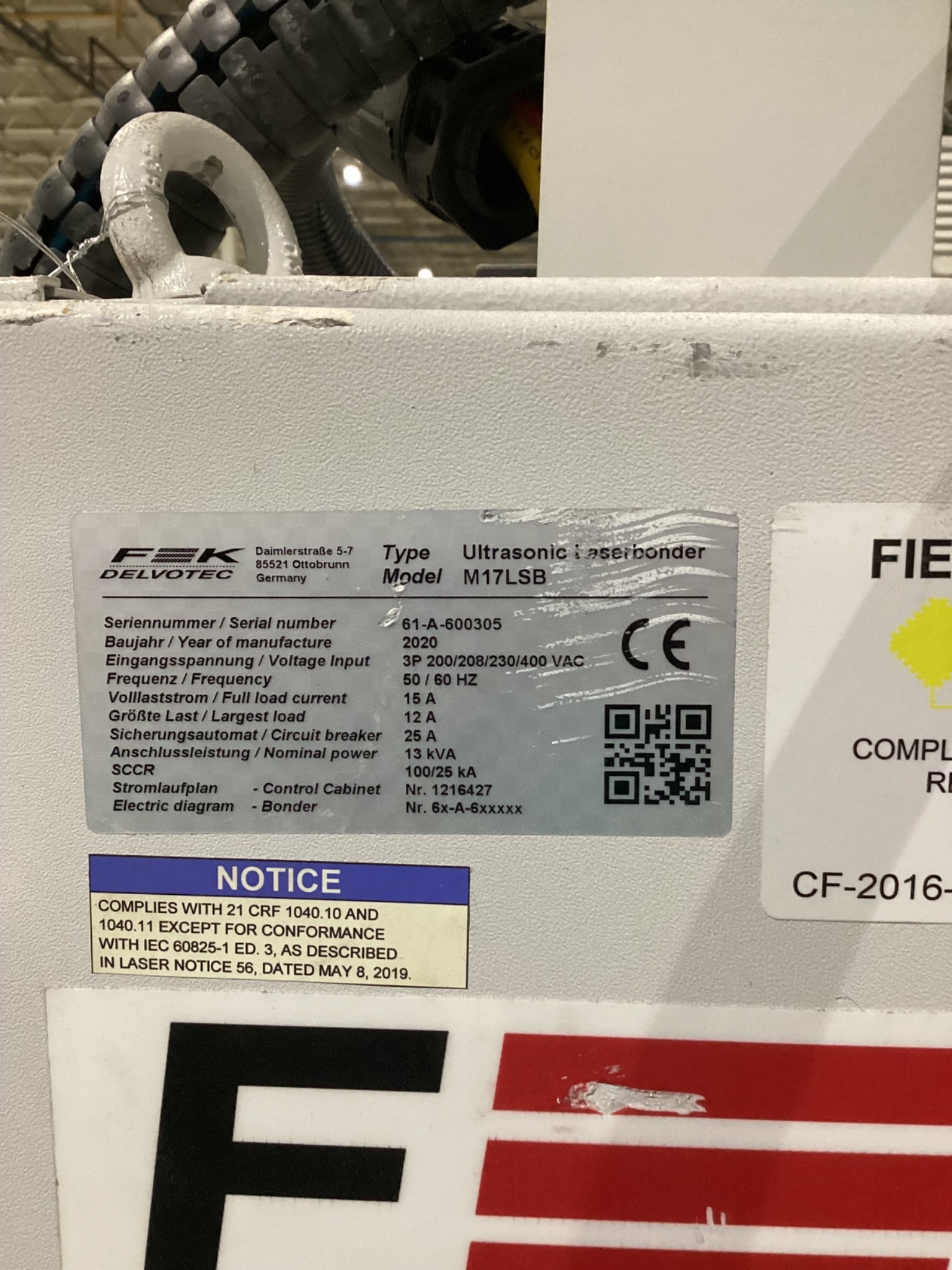 F&K DELVOTEC M17LSB Ultrasonic Laser Wire Bonder With Control Cabinet USED 1