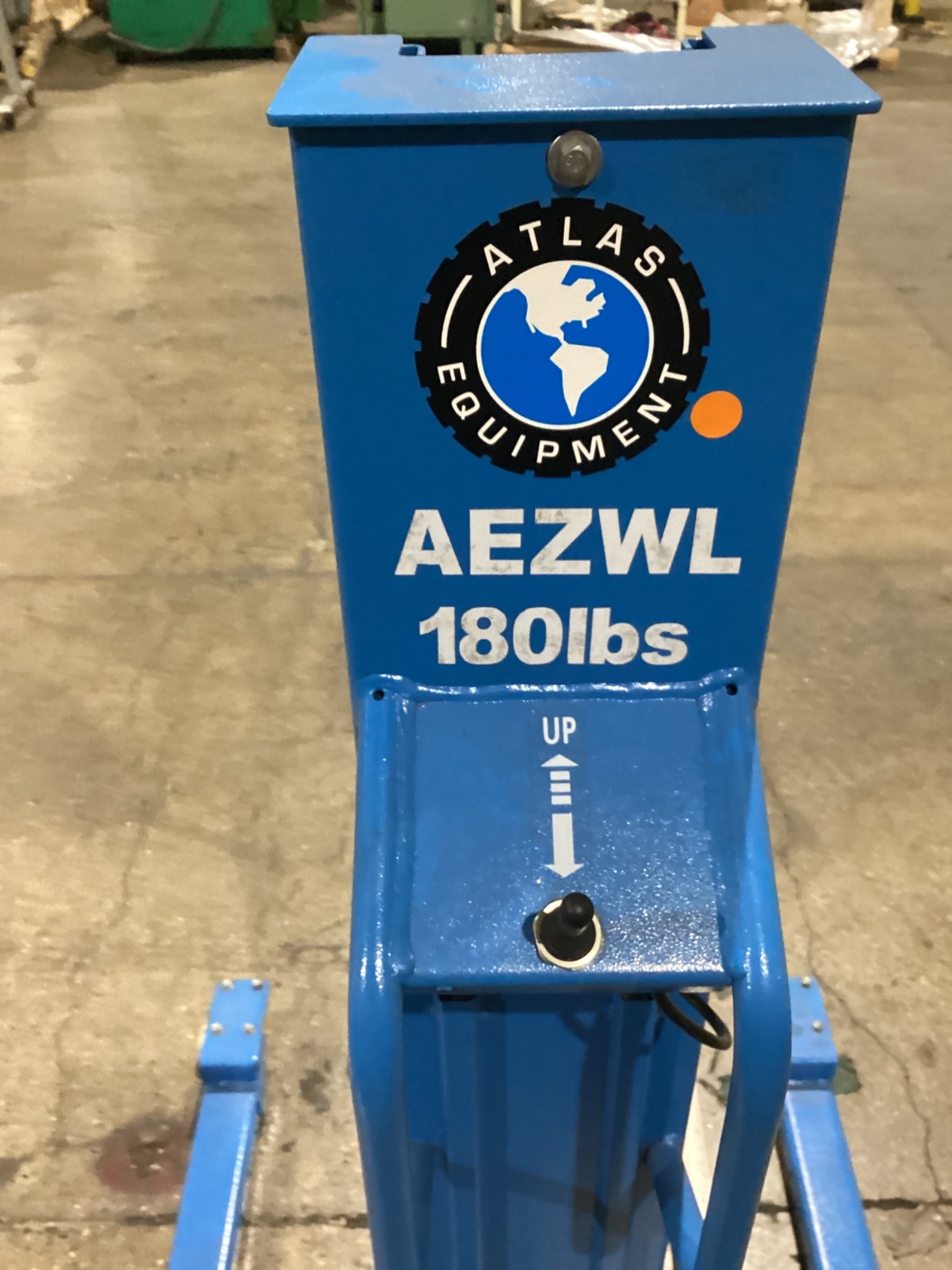 Atlas Equipment AEZWL 180 lb Pneumatic Wheel Lift Cart USED 1