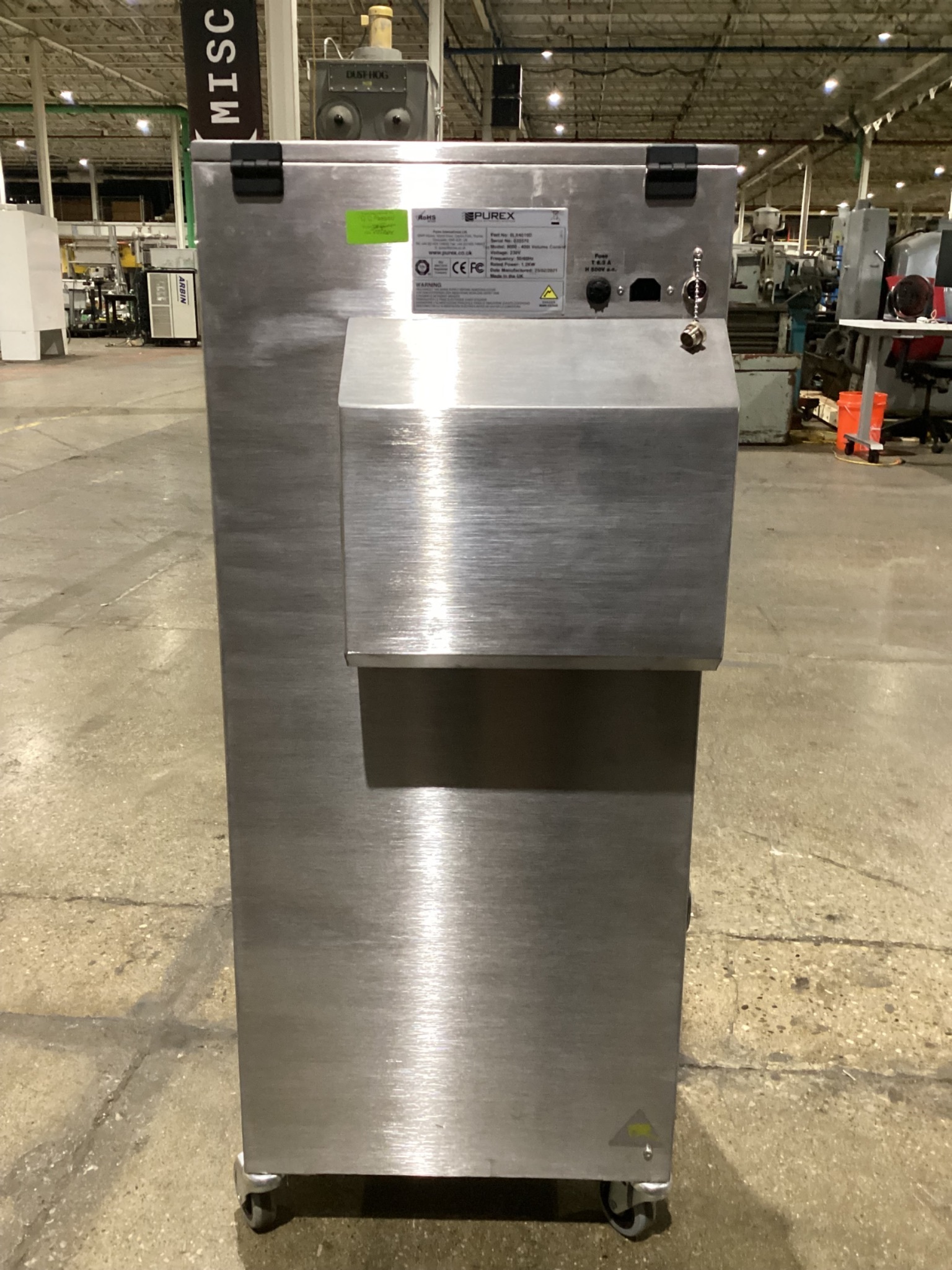 Purex 0LX4010D 9000-400i Volume Control Fume Extraction System USED 3