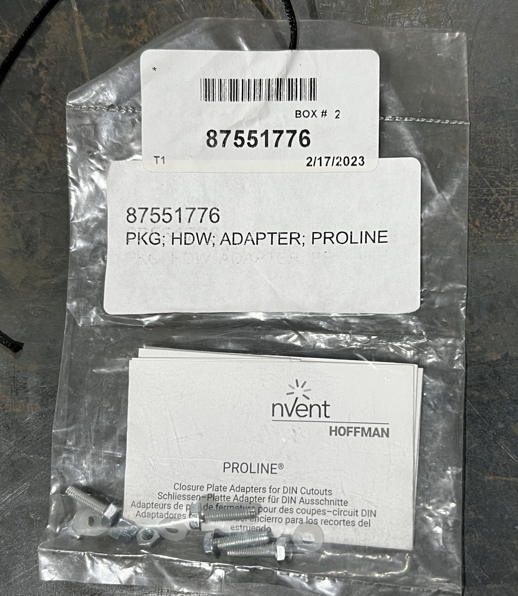 NVENT HOFFMAN PAD2416 PROLINE Adapter For DIN Cutouts NEW 6