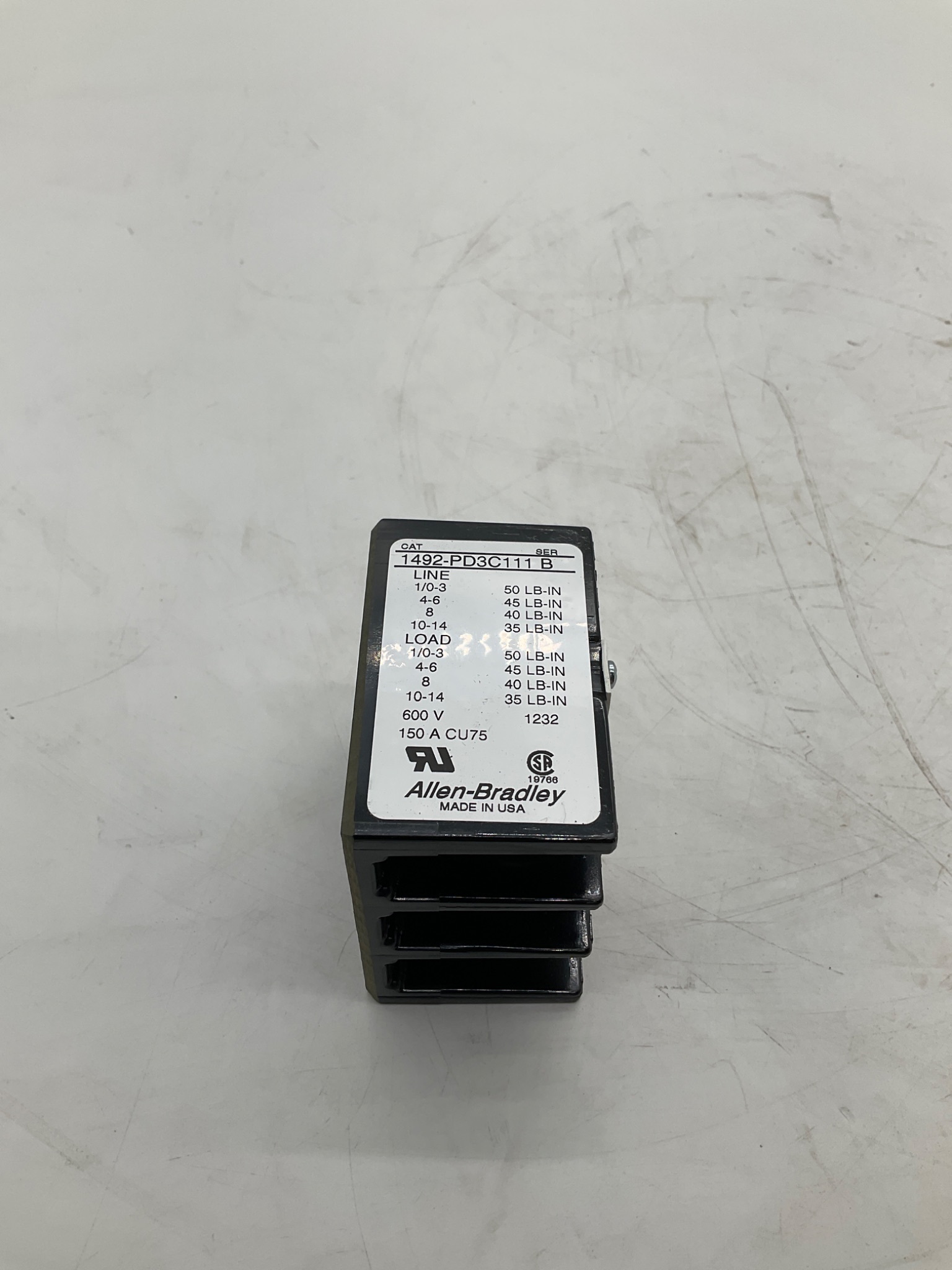 ALLEN-BRADLEY 1492-PD3C111 Power Distribution Block Series B NEW 2