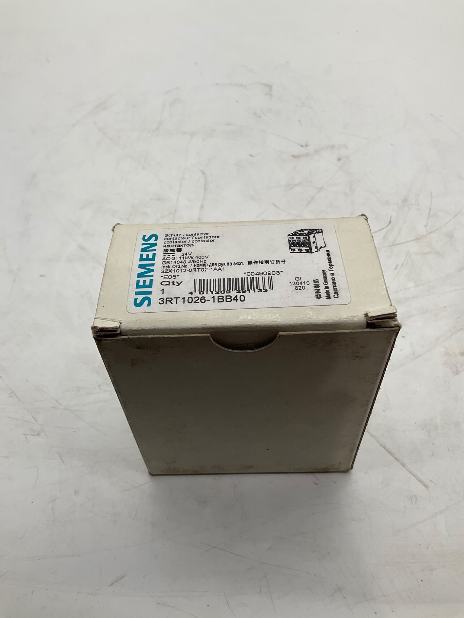 SIEMENS 3RT1026-1BB40 SIRIUS Contactor 24VDC 12A 1NO NEW 0