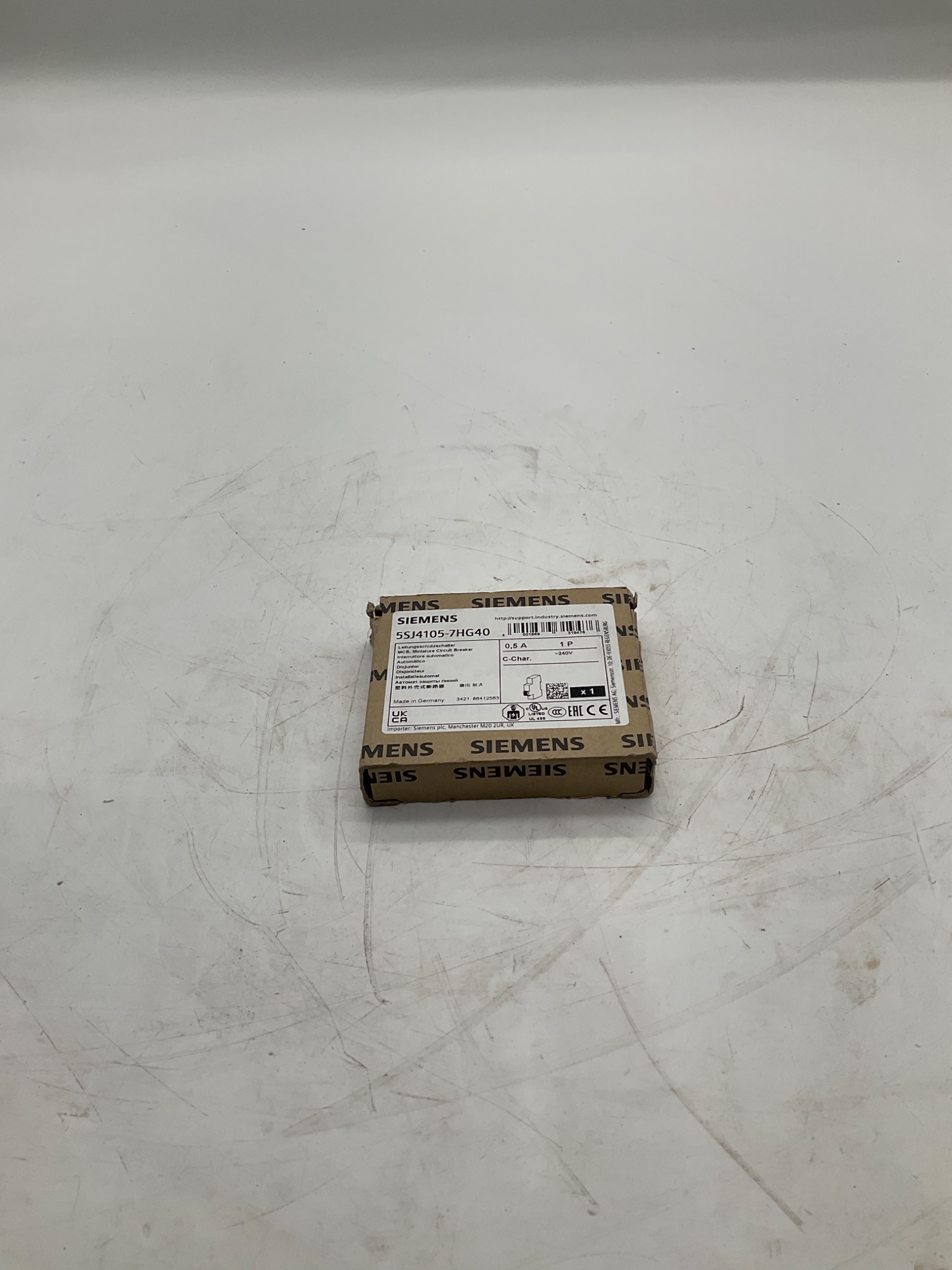 SIEMENS 5SJ4105-7HG40 Miniature Circuit Breaker 0.5A 1-Pole C Curve NEW 0