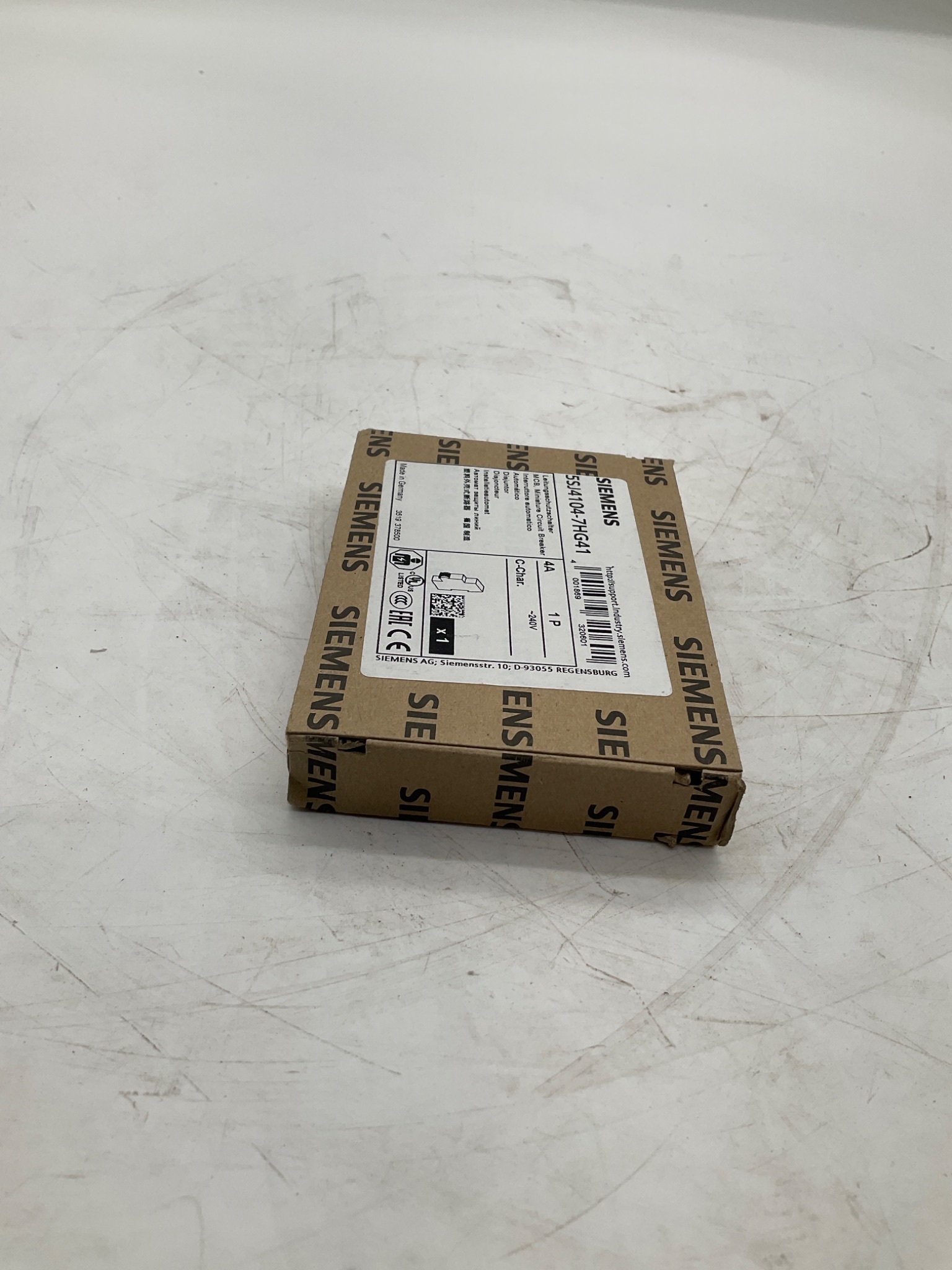 SIEMENS 5SJ4104-7HG41 Miniature Circuit Breaker 4A 1-Pole C Curve NEW 2
