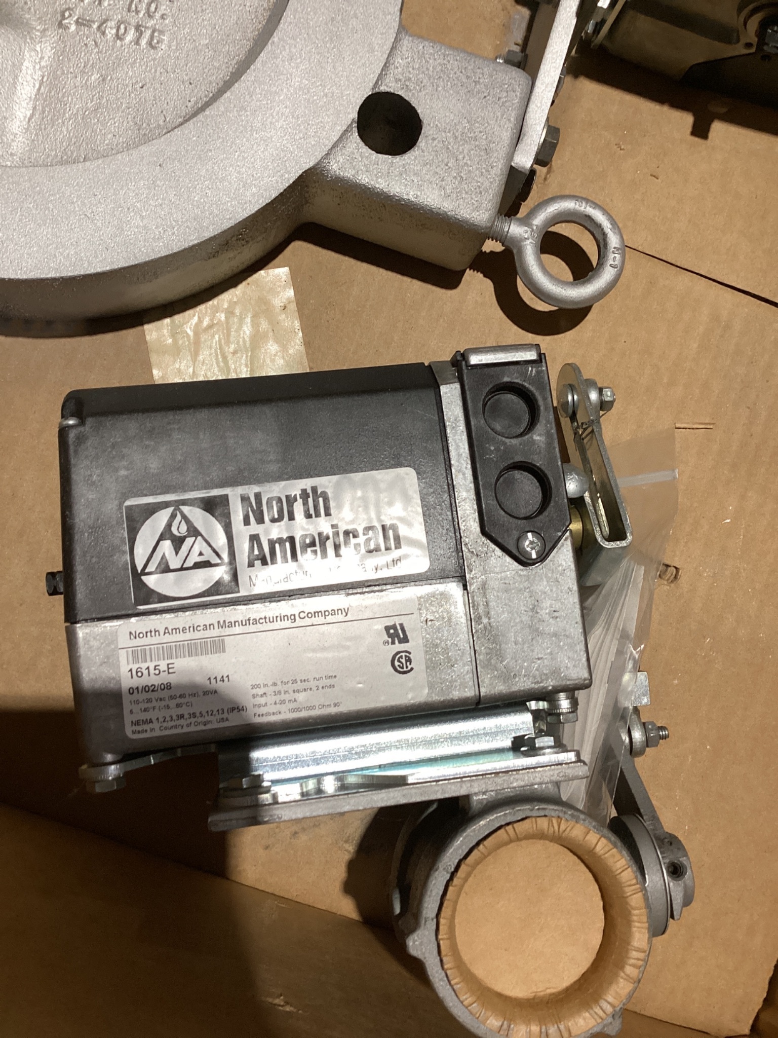 NORTH AMERICAN 1615-E Butterfly Valve & Actuator Assembly NEW 2