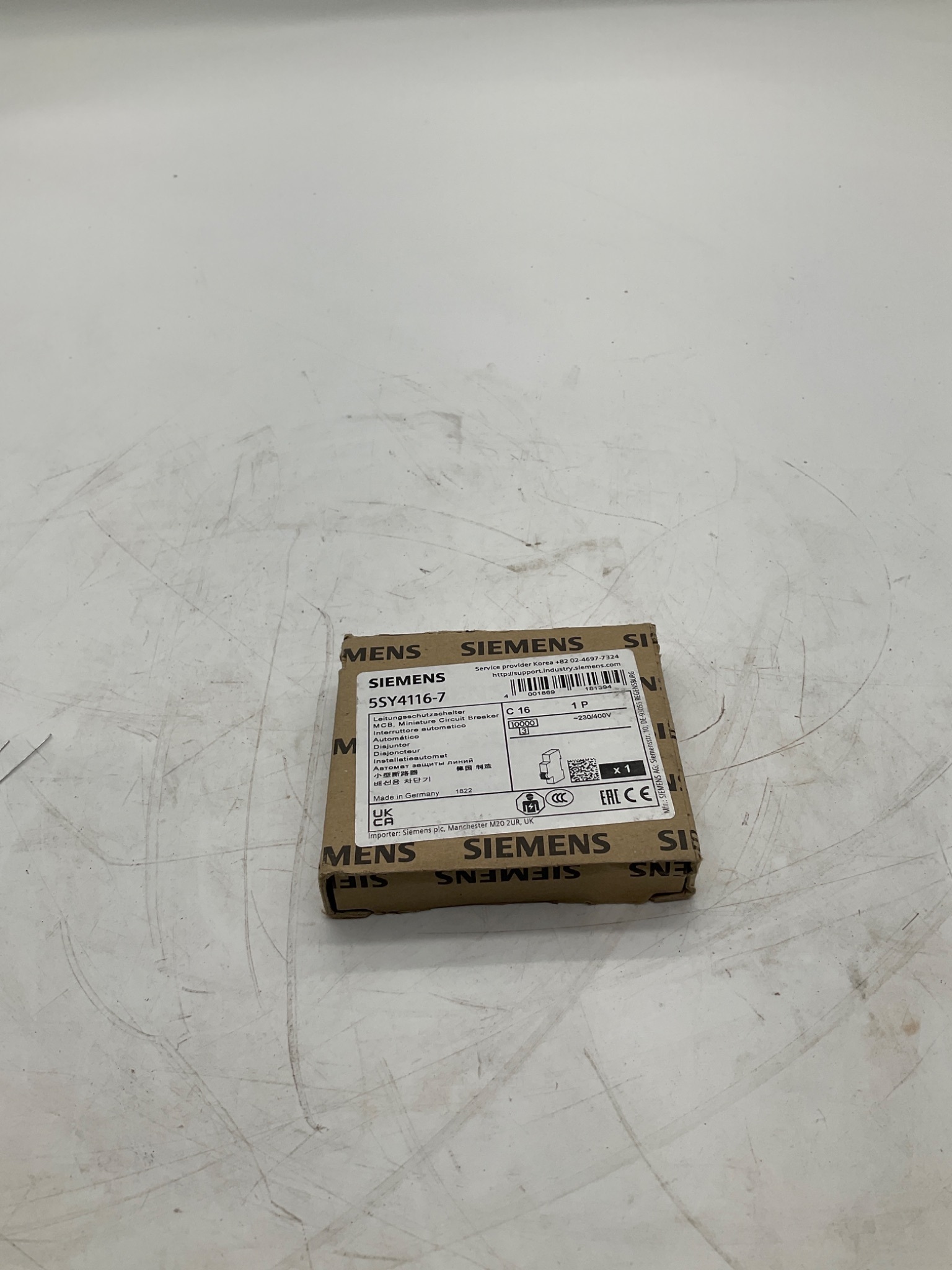 SIEMENS 5SY4116-7 Miniature Circuit Breaker 16A 1-Pole C Curve NEW 0