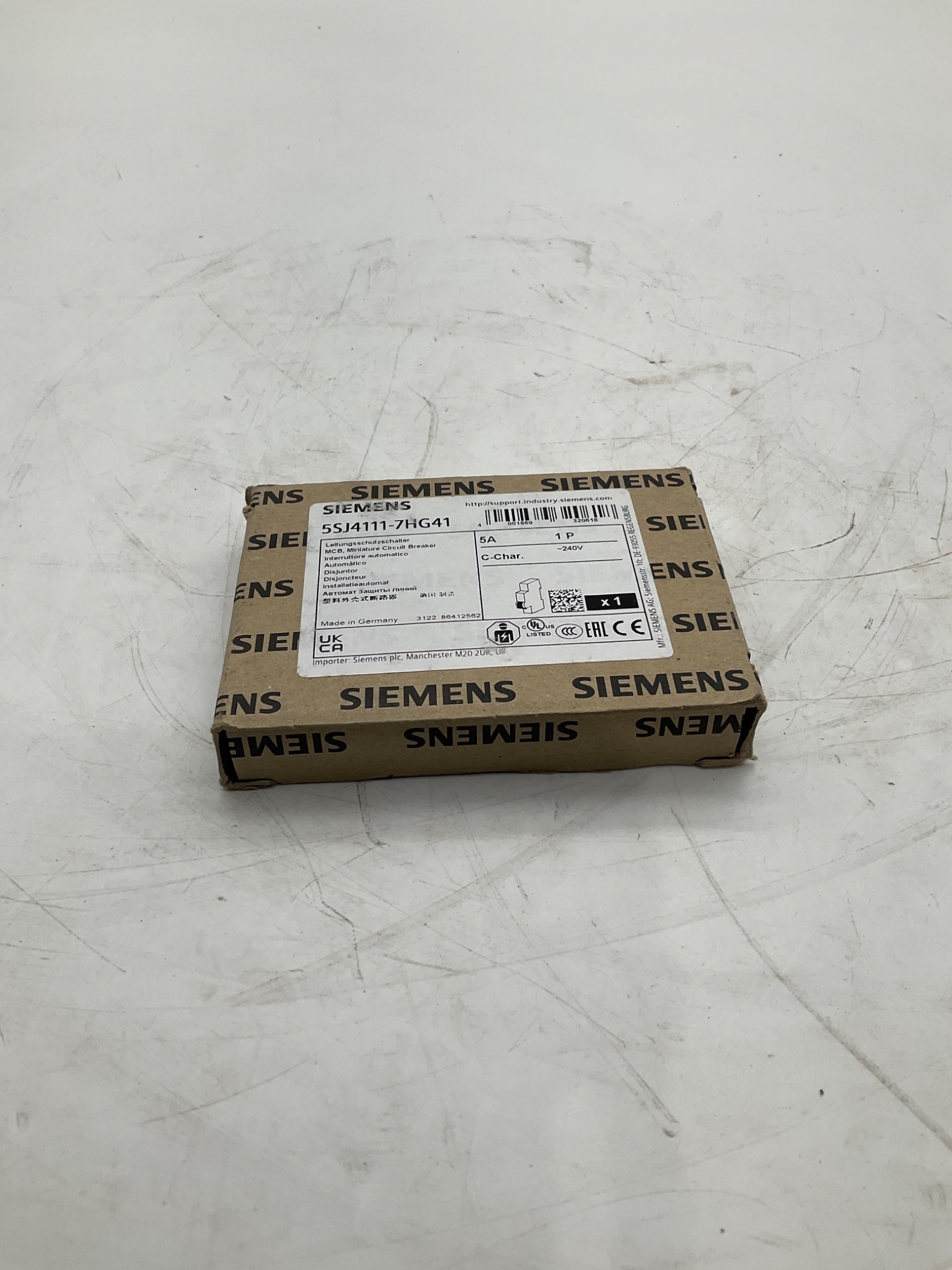 SIEMENS 5SJ4111-7HG41 Miniature Circuit Breaker 5A 1-Pole C Curve NEW 1