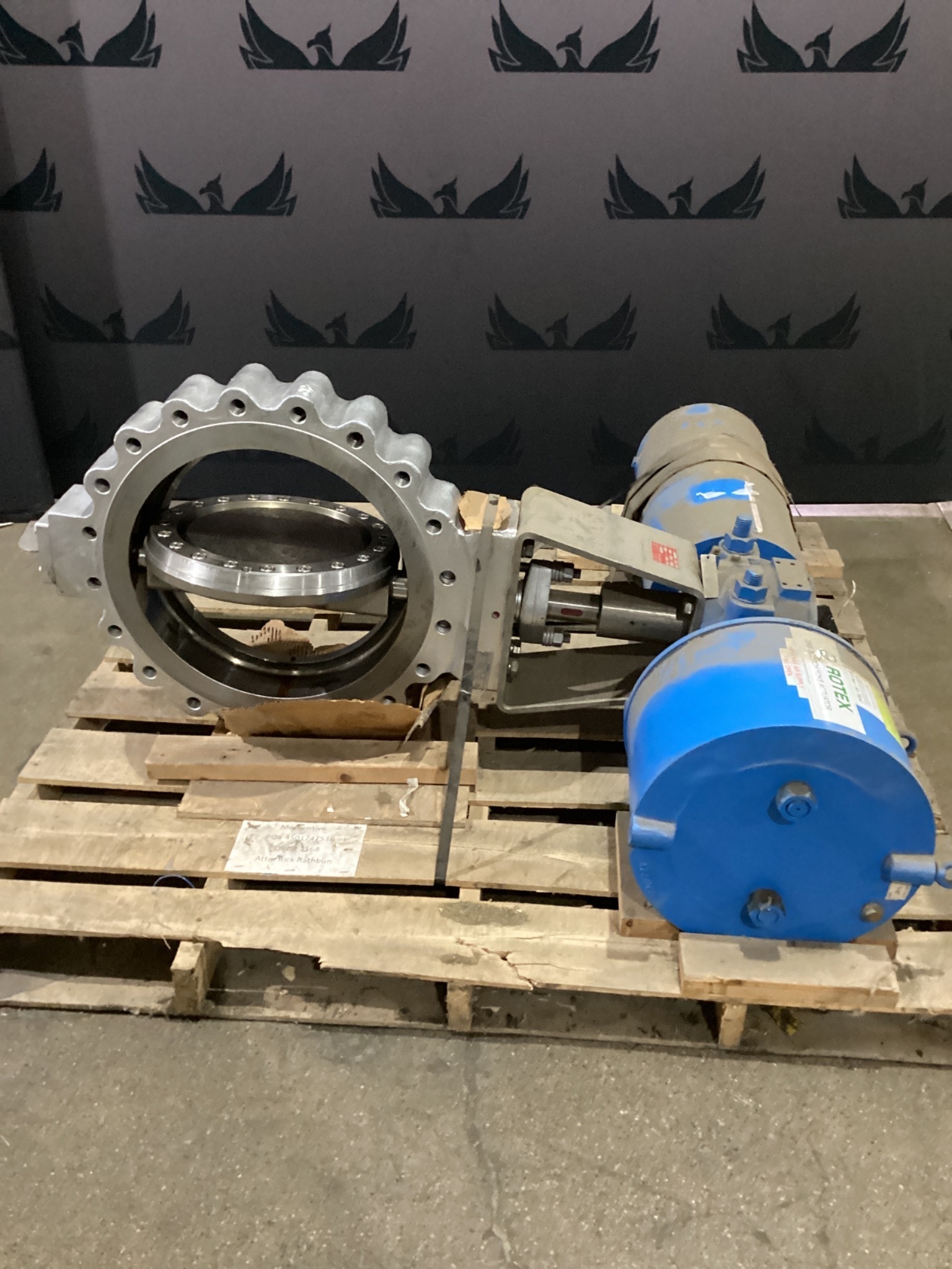 VELAN Model A 20in Class 150 Pneumatic Butterfly Valve w/ Rotex DRS Actuator NEW 0