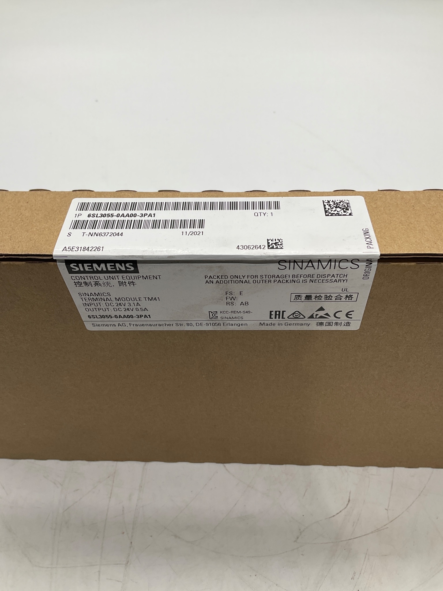SIEMENS 6SL3055-0AA00-3PA1 SINAMICS Terminal Module TM41 NEW 1