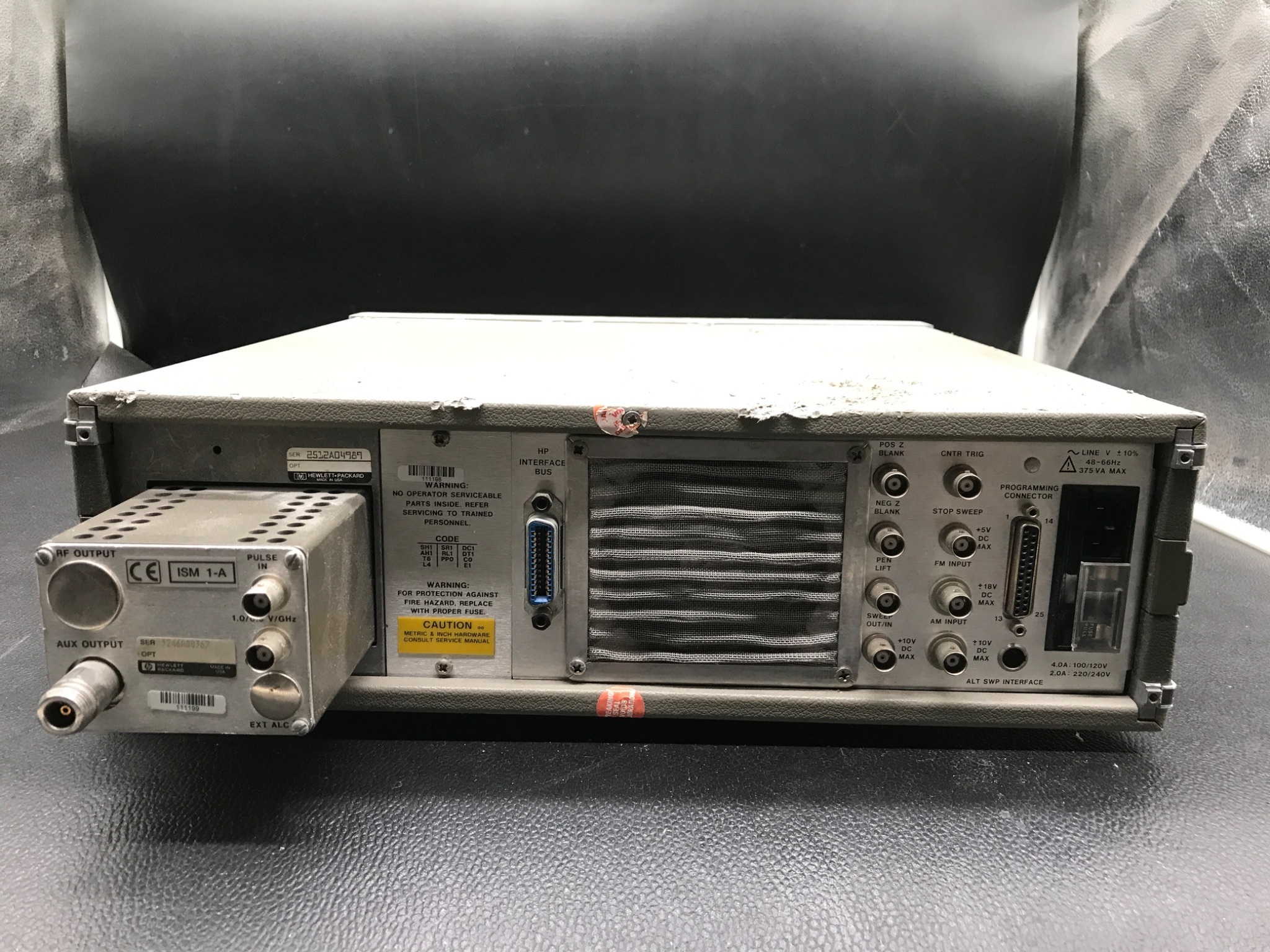 HEWLETT-PACKARD 8350B Sweep Oscillator w/ 83595C RF Plug-In 0.01-26.5GHz USED 3