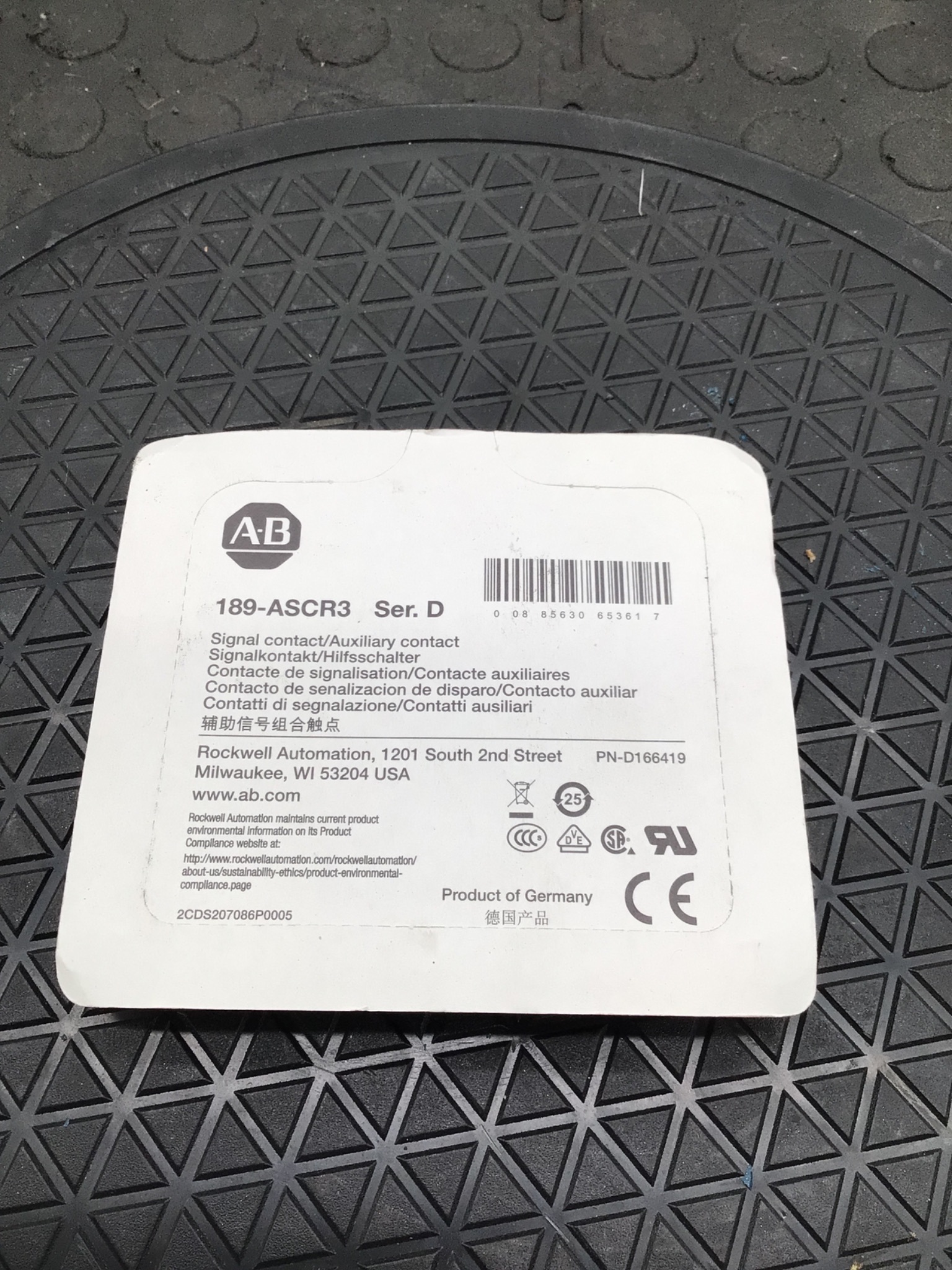 ALLEN-BRADLEY 189-ASCR3 Auxiliary Signal Contact Ser. D NEW 1