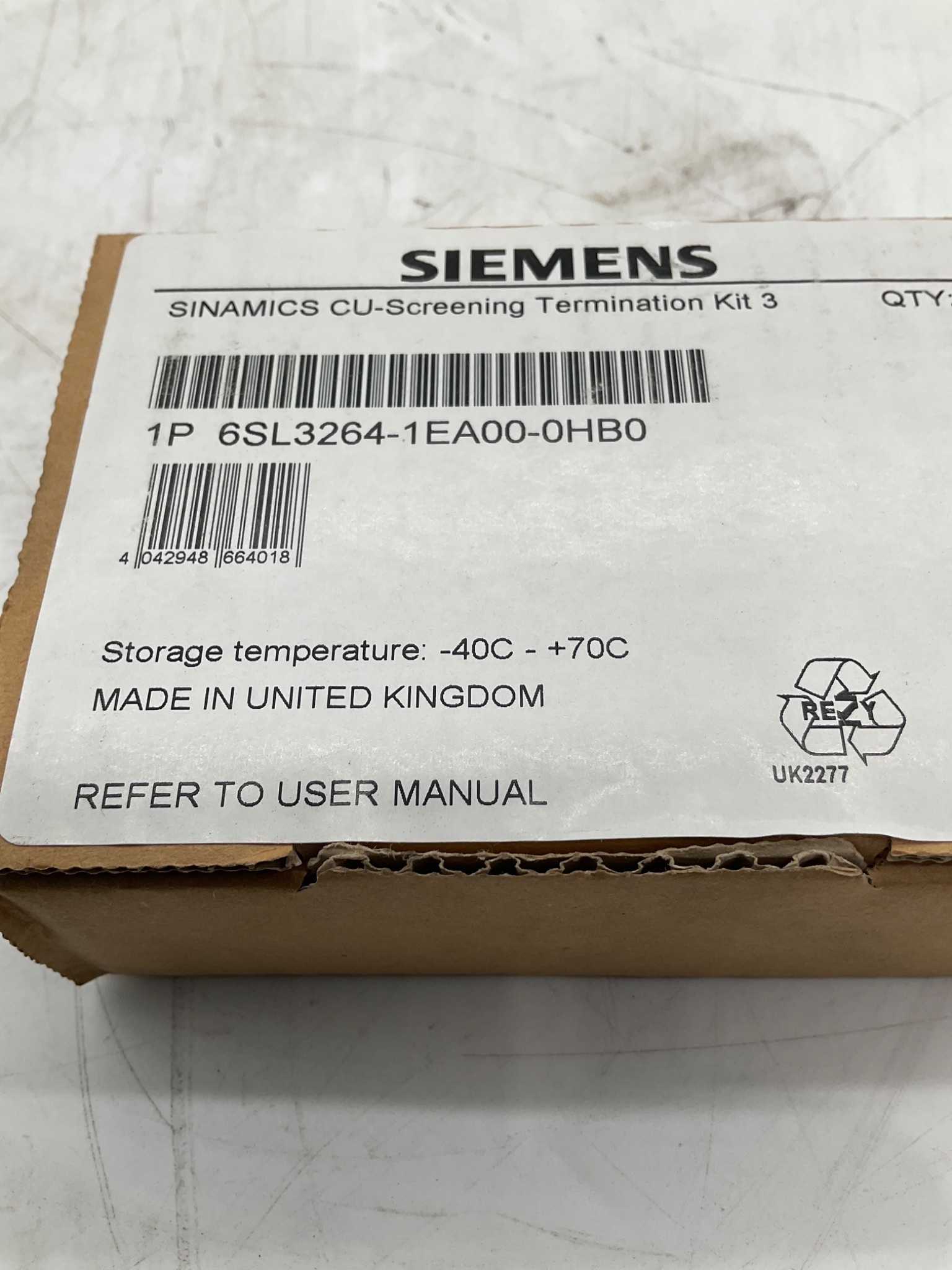 SIEMENS 6SL3264-1EA00-0HB0 SINAMICS CU-Screening Termination Kit 3 NEW 2