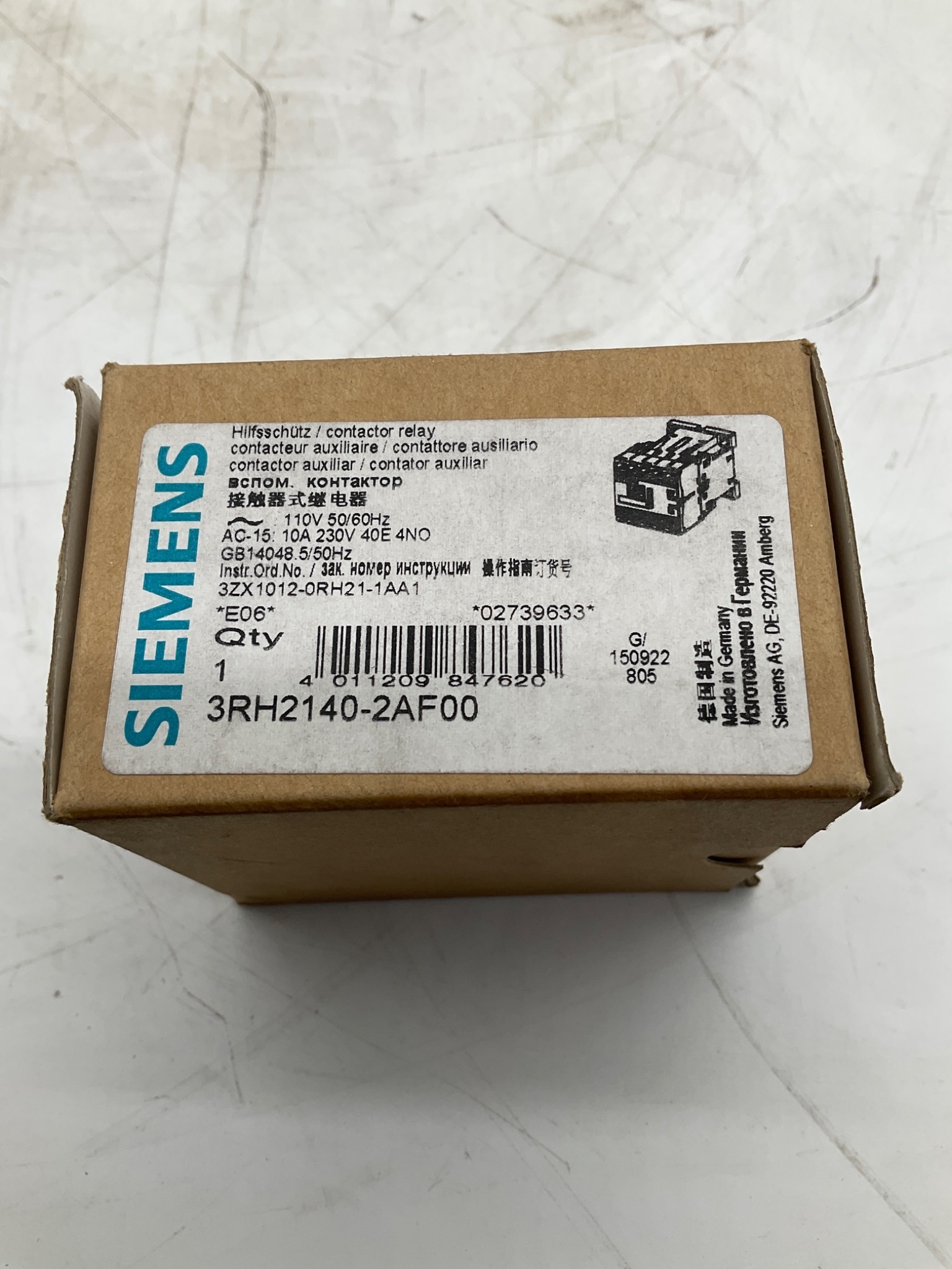SIEMENS 3RH2140-2AF00 Contactor Relay NEW 0