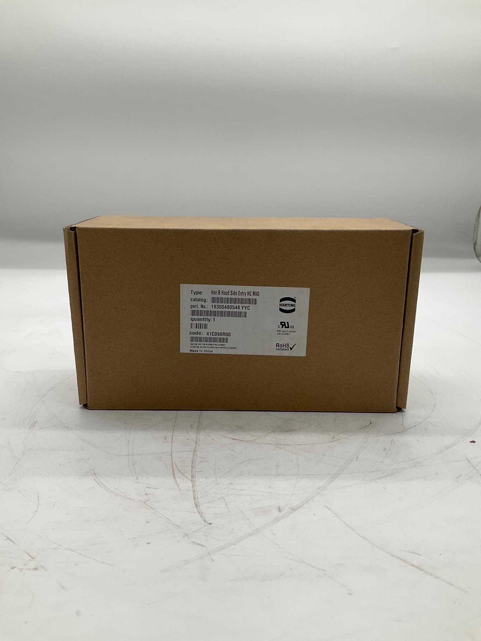 HARTING 19300480548 Han B Hood Side Entry HC M40 Connector NEW 0