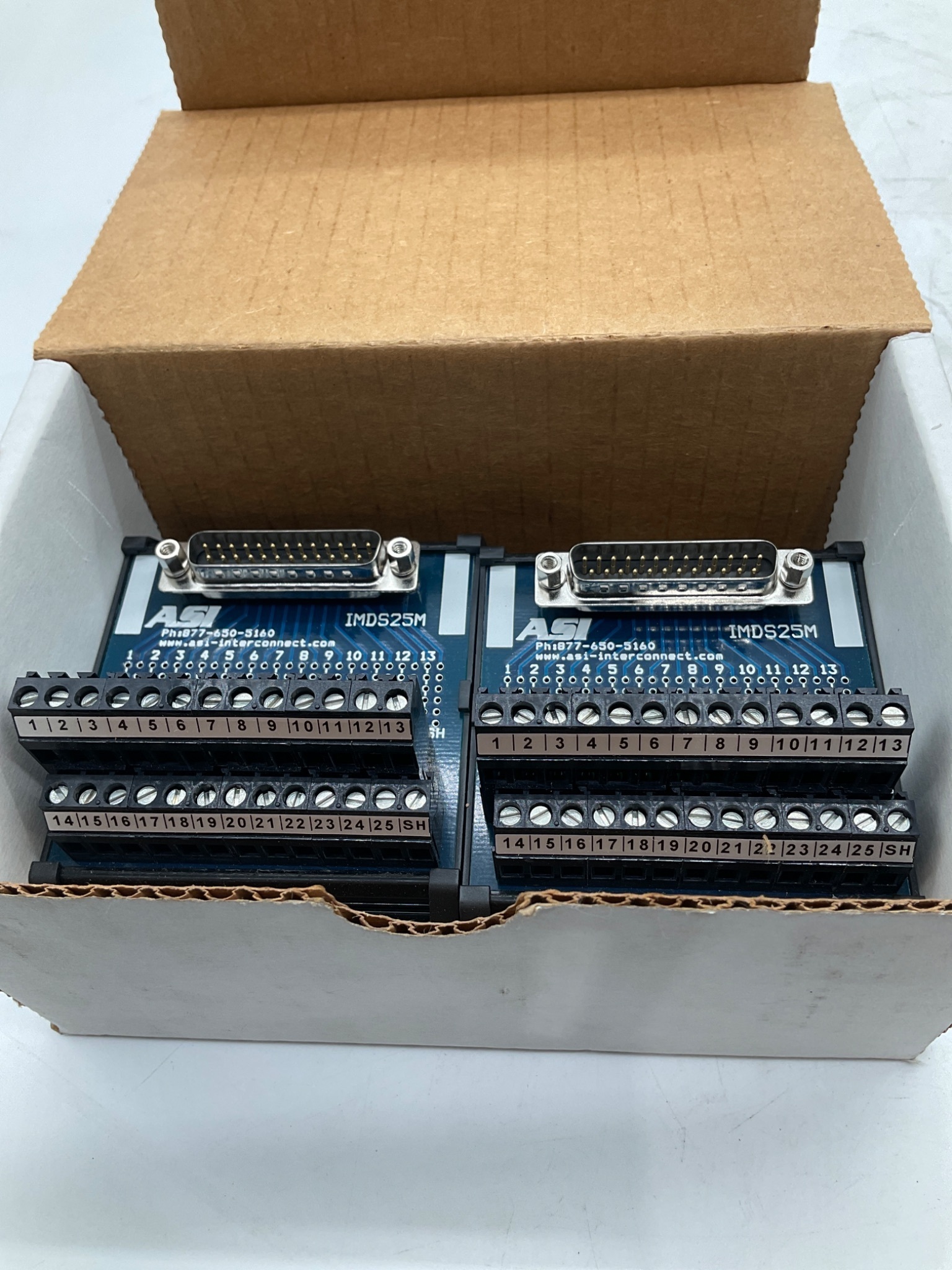 ASI IMDS25M 25-Point D-Sub Interface Module (QTY 2) NEW 0