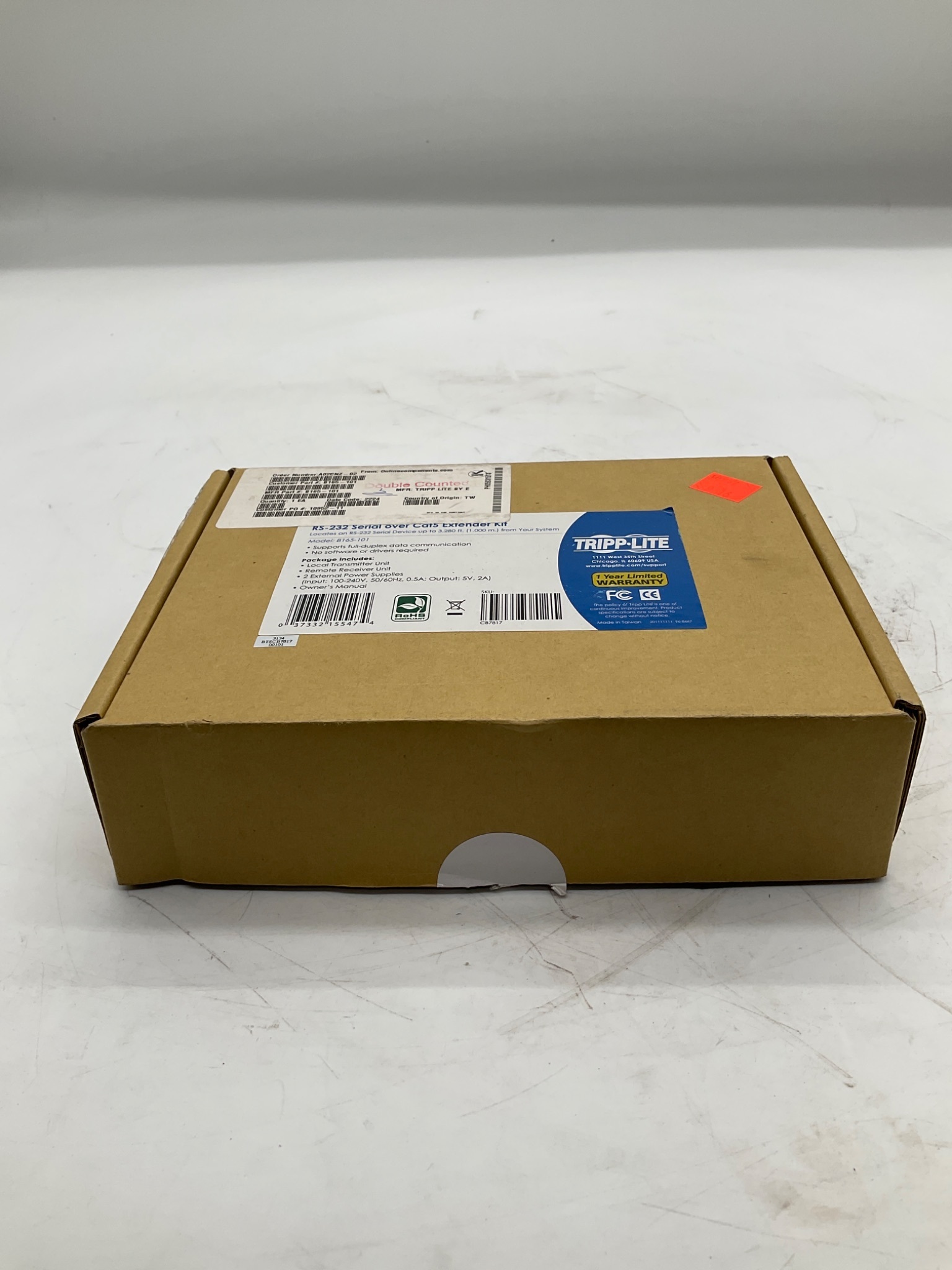 TRIPP-LITE B165-101 RS-232 Serial Over Cat5 Extender Kit NEW 0