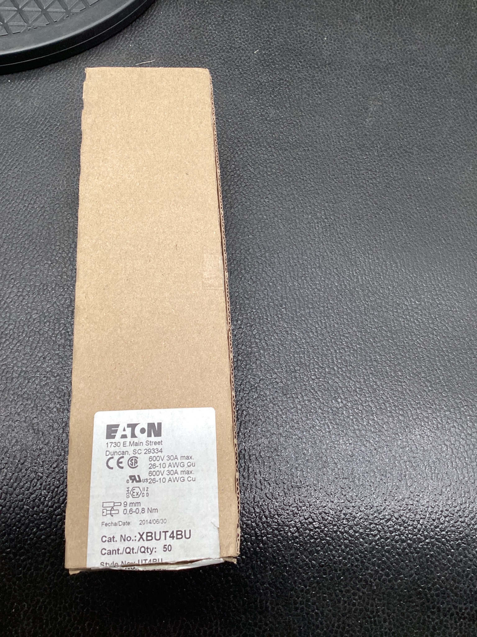 EATON XBUT4BU Blue Feed-Through Terminal Block (Box of 50) NEW 2