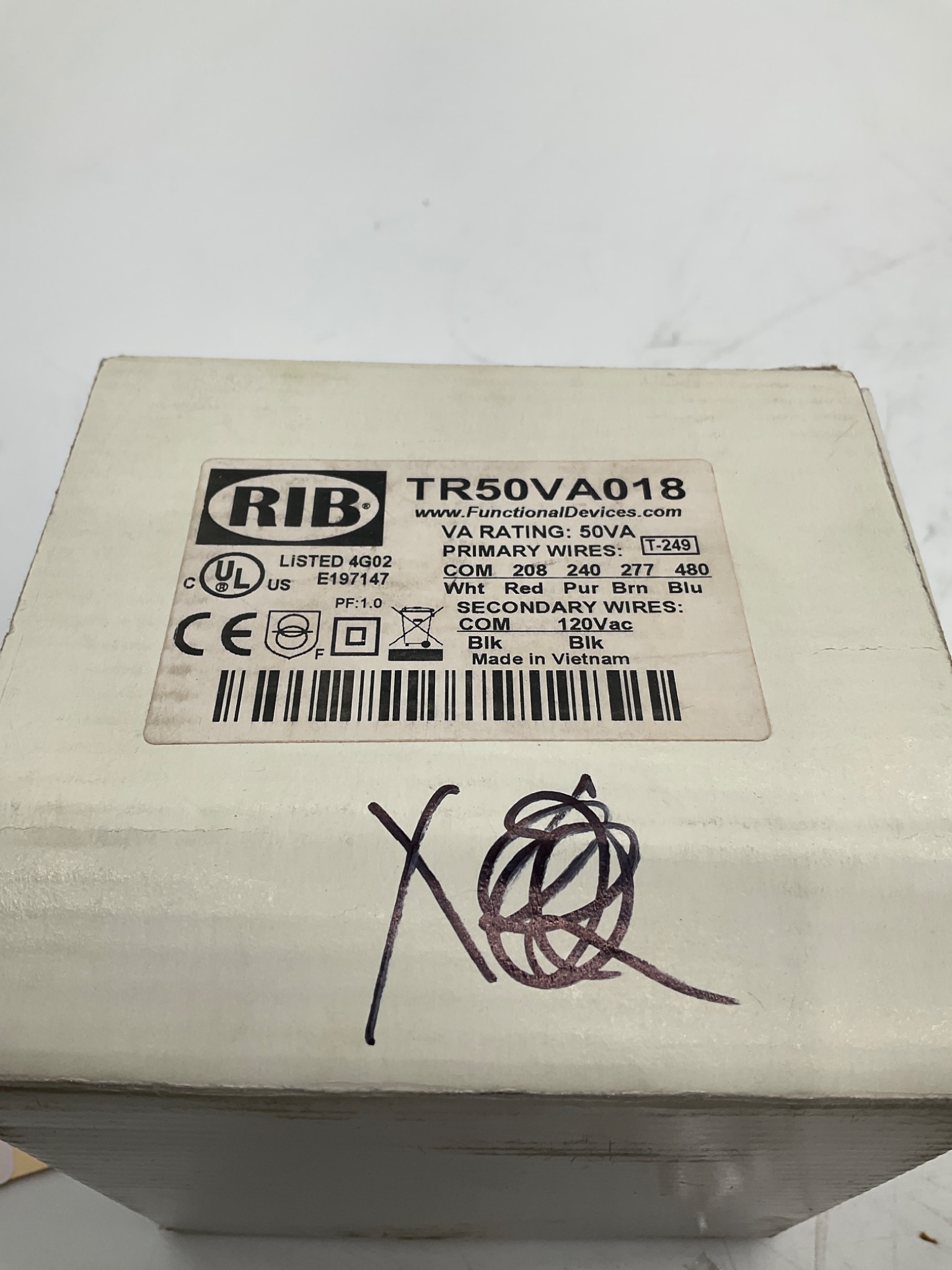 RIB TR50VA018 Multi-Tap Control Transformer 50VA 120VAC NEW 1
