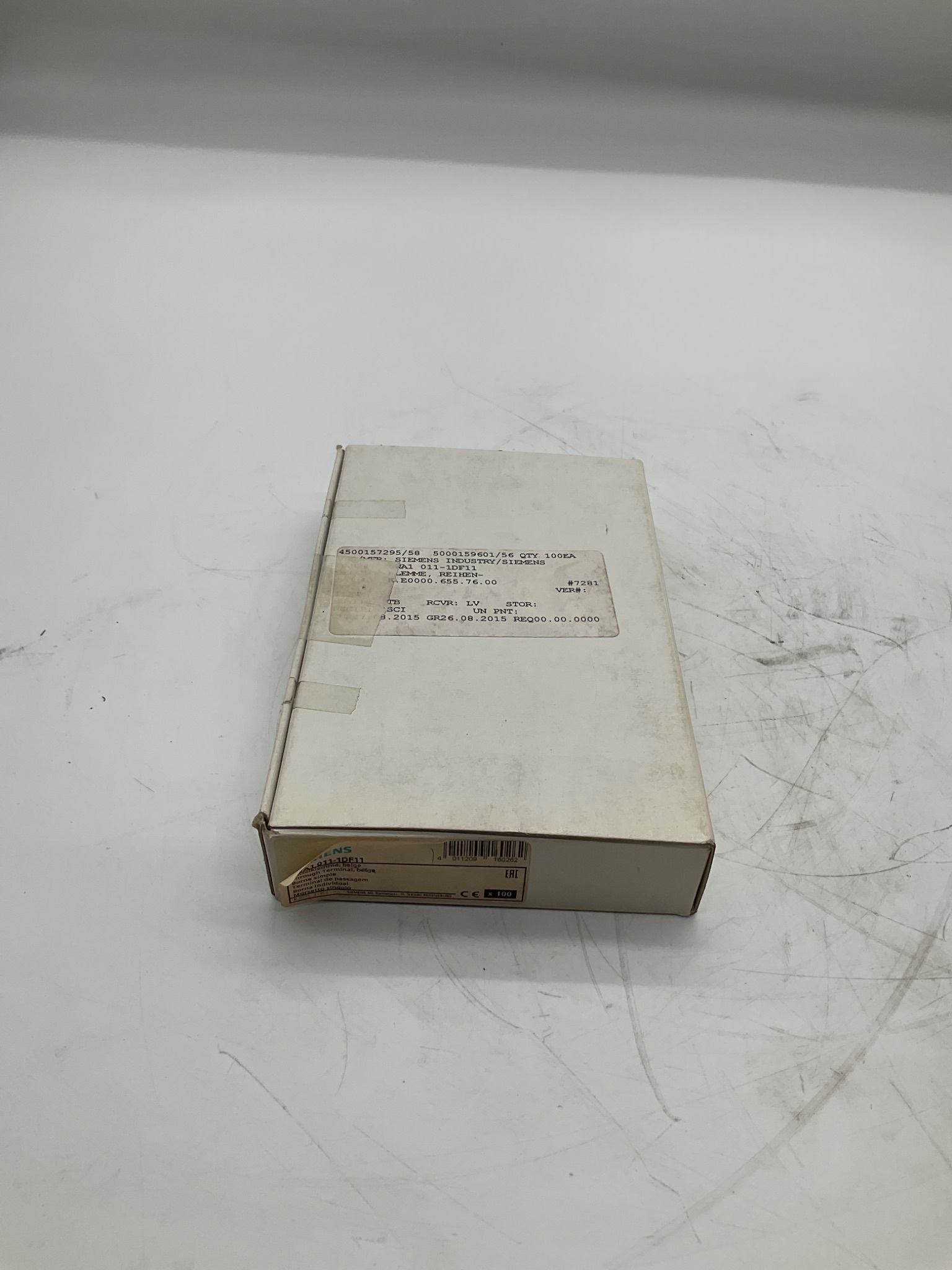 SIEMENS 8WA1011-1DF11 Through Terminal Block Beige (Box of 100) NEW 0