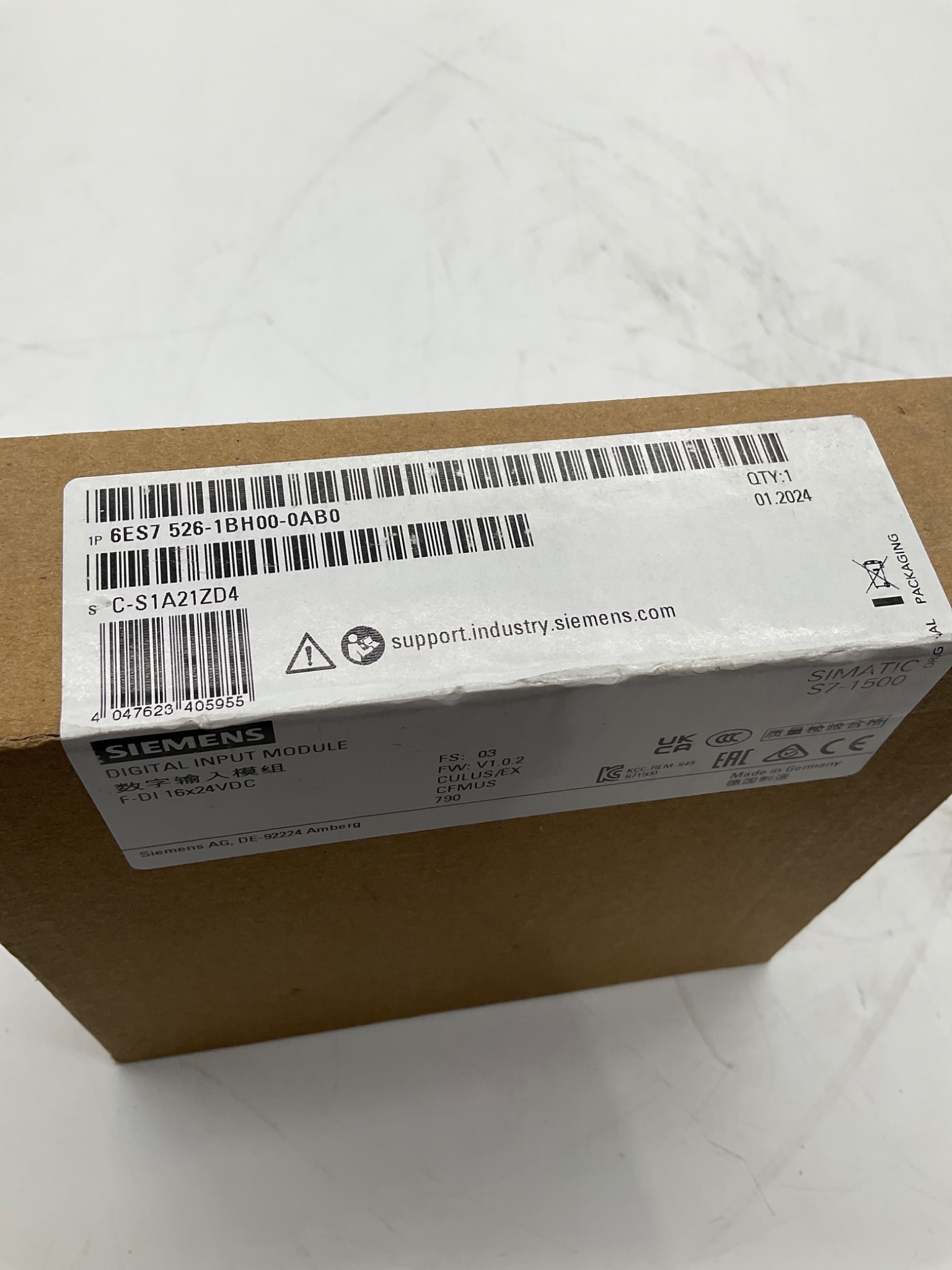 SIEMENS 6ES7526-1BH00-0AB0 SIMATIC S7-1500 F-DI 16x24VDC Digital Input Module NEW 2