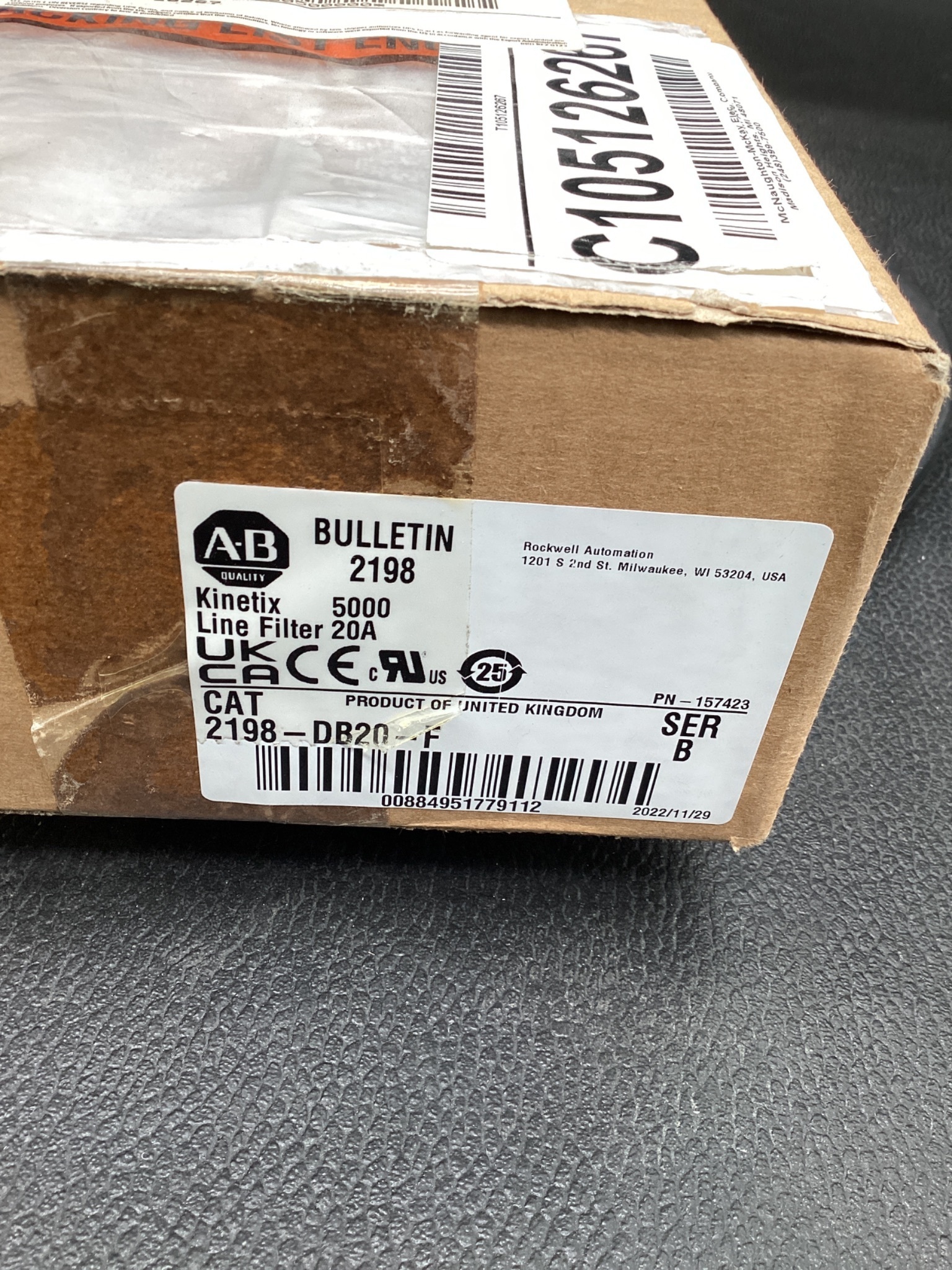 ALLEN-BRADLEY 2198-DB20-F Kinetix 5000 Line Filter 20A NEW 2