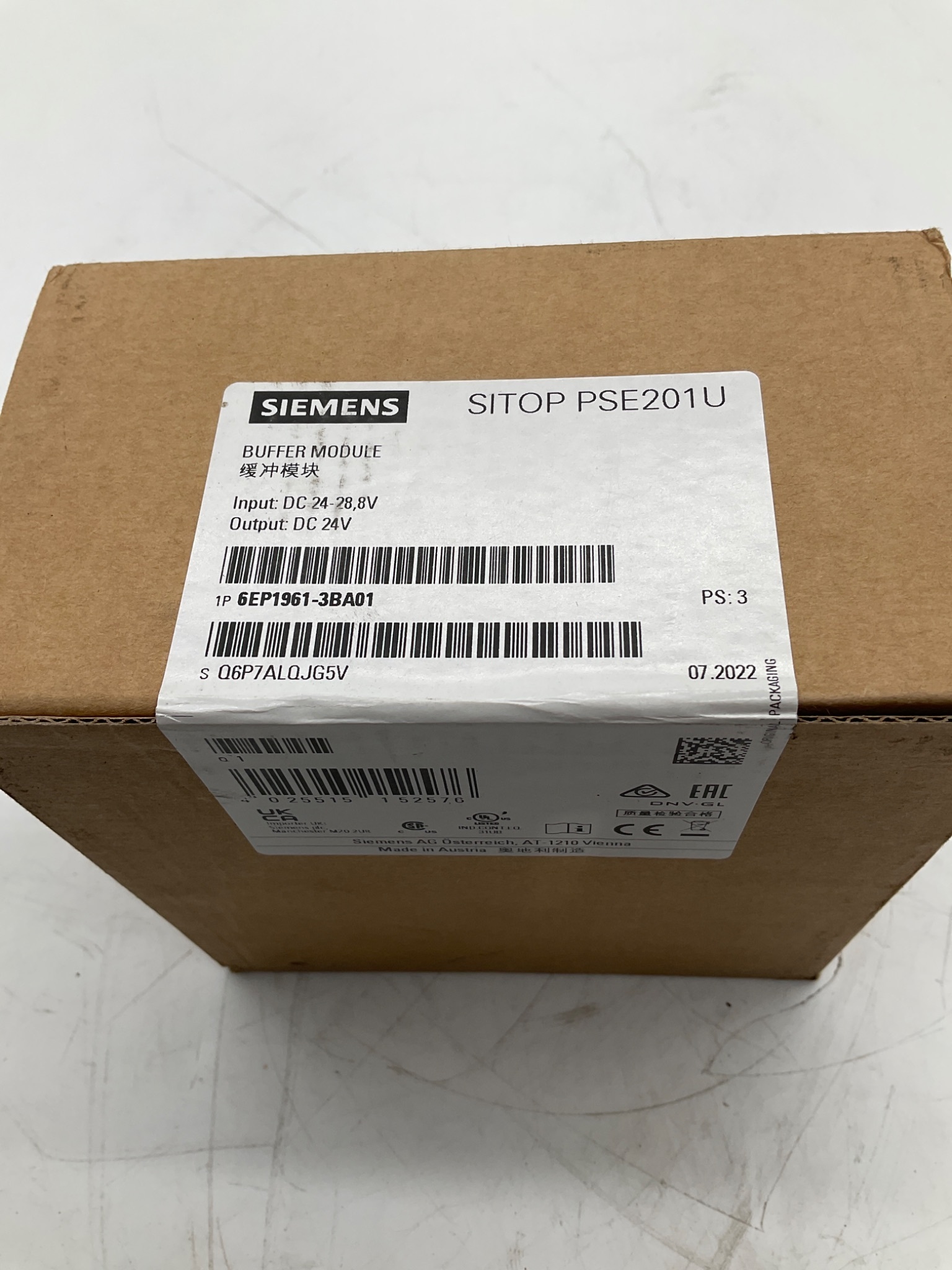 SIEMENS 6EP1961-3BA01 SITOP PSE201U Buffer Module NEW 1