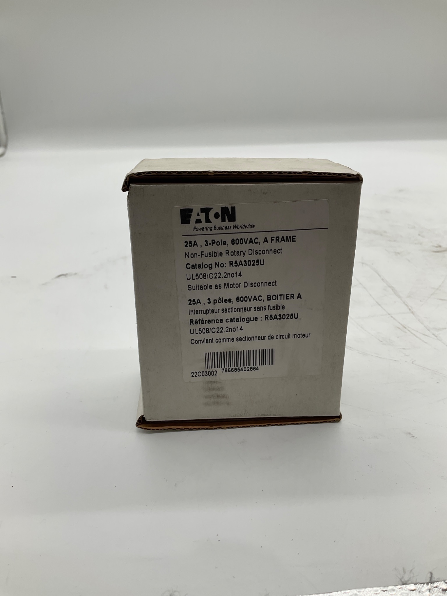 EATON R5A3025U Non-Fusible Rotary Disconnect Switch NEW 3