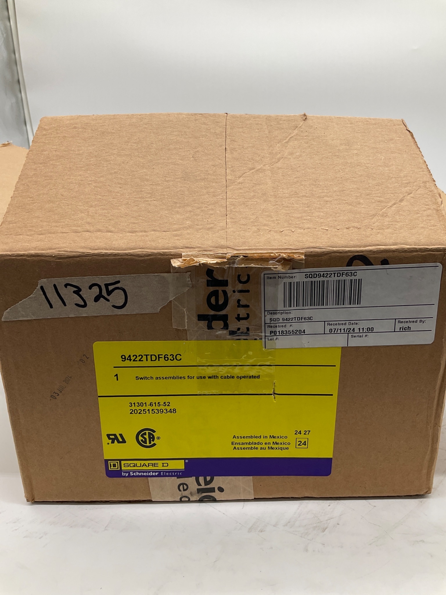 SQUARE D 9422TDF63C Type T Flange Mounted Disconnect Switch NEW 0
