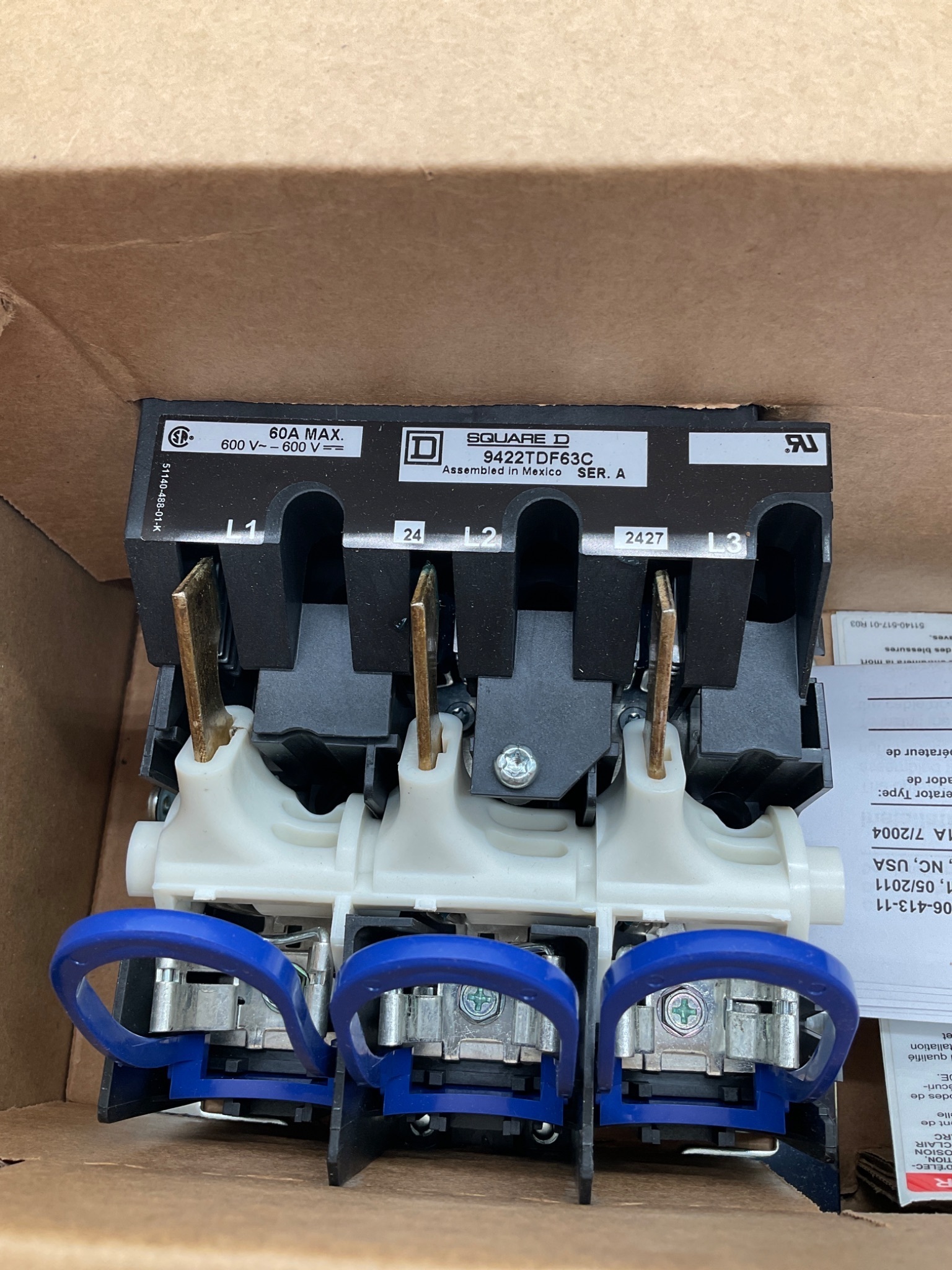 SQUARE D 9422TDF63C Type T Flange Mounted Disconnect Switch NEW 3