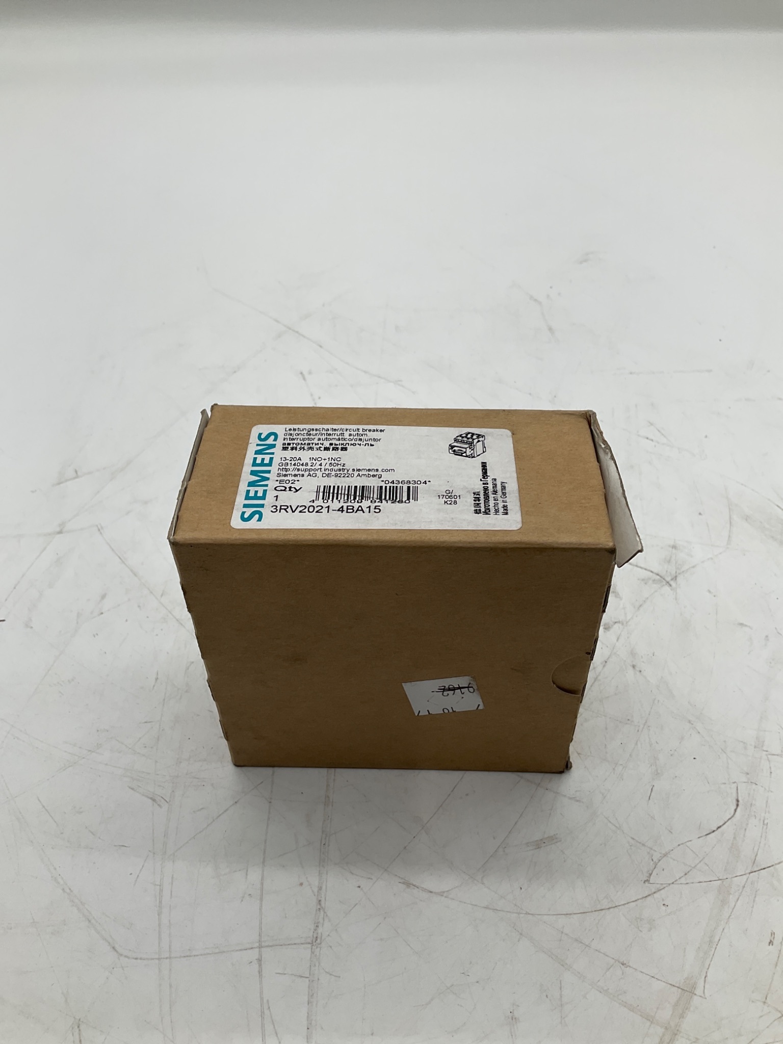 SIEMENS 3RV2021-4BA15 SIRIUS Motor Protection Circuit Breaker NEW 2