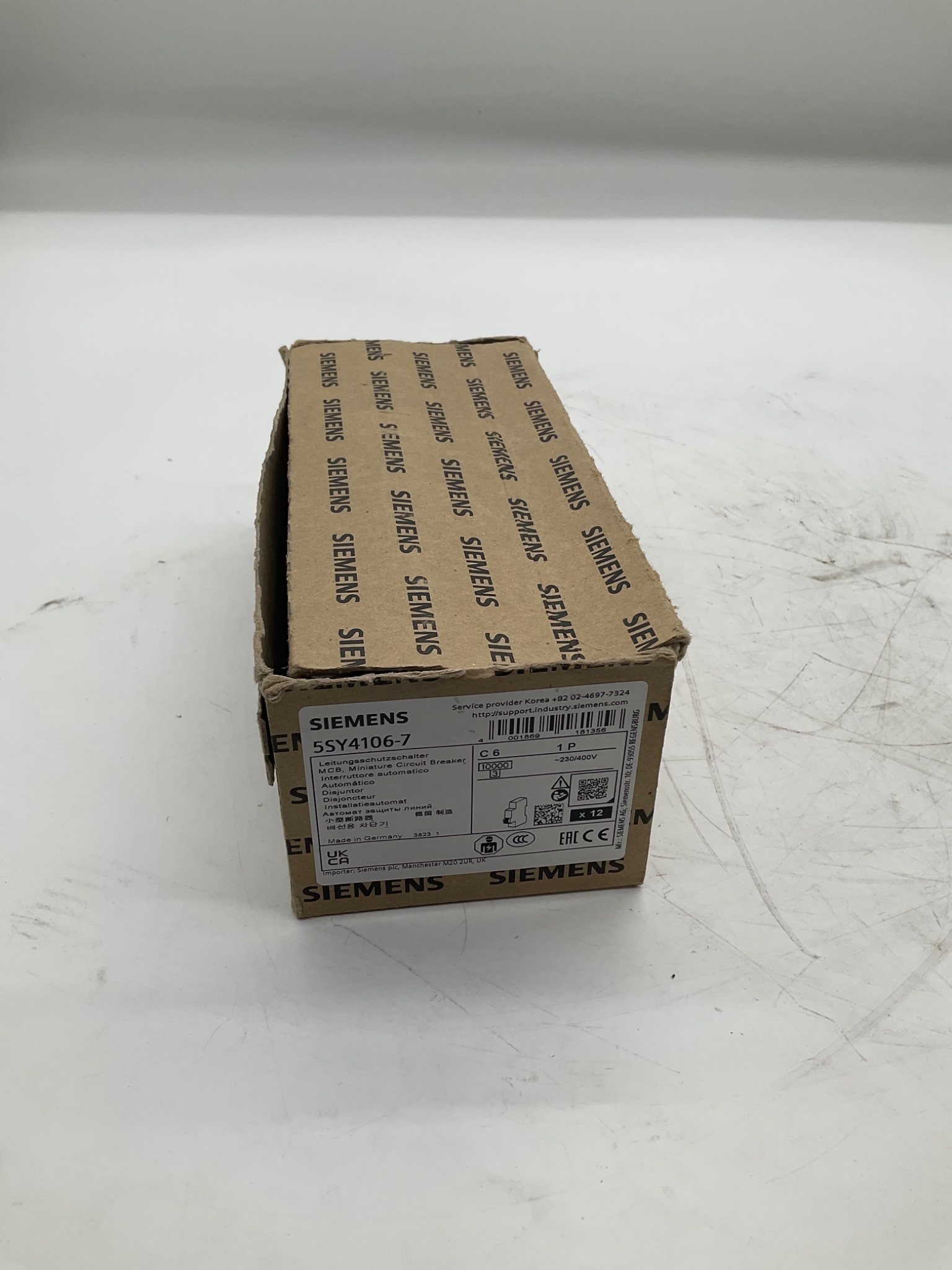 SIEMENS 5SY4106-7 Miniature Circuit Breaker C6 1-Pole (Lot of 12) NEW 0