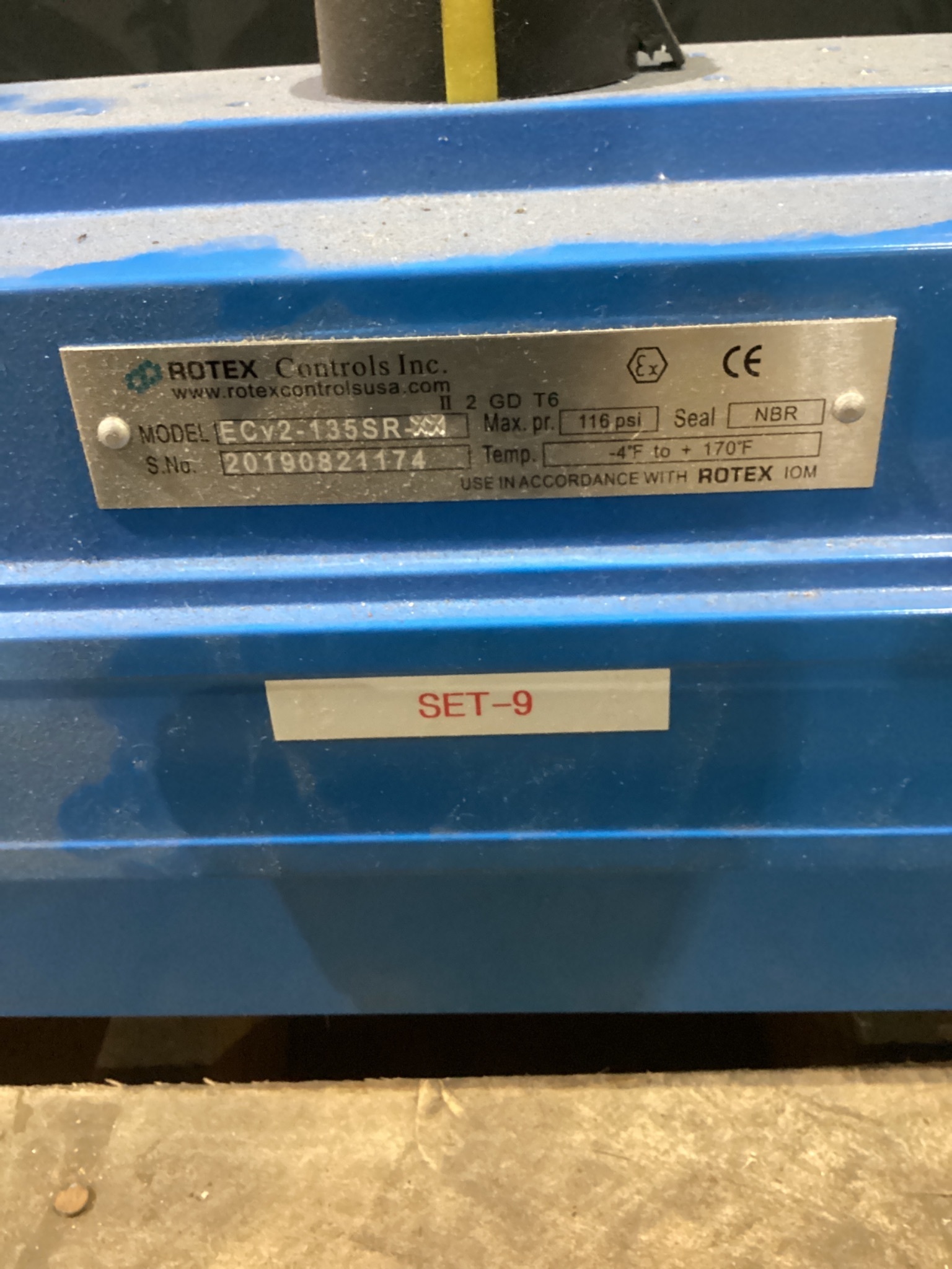 ROTEX ECV2-135SR Pneumatic Rotary Actuator NEW 3