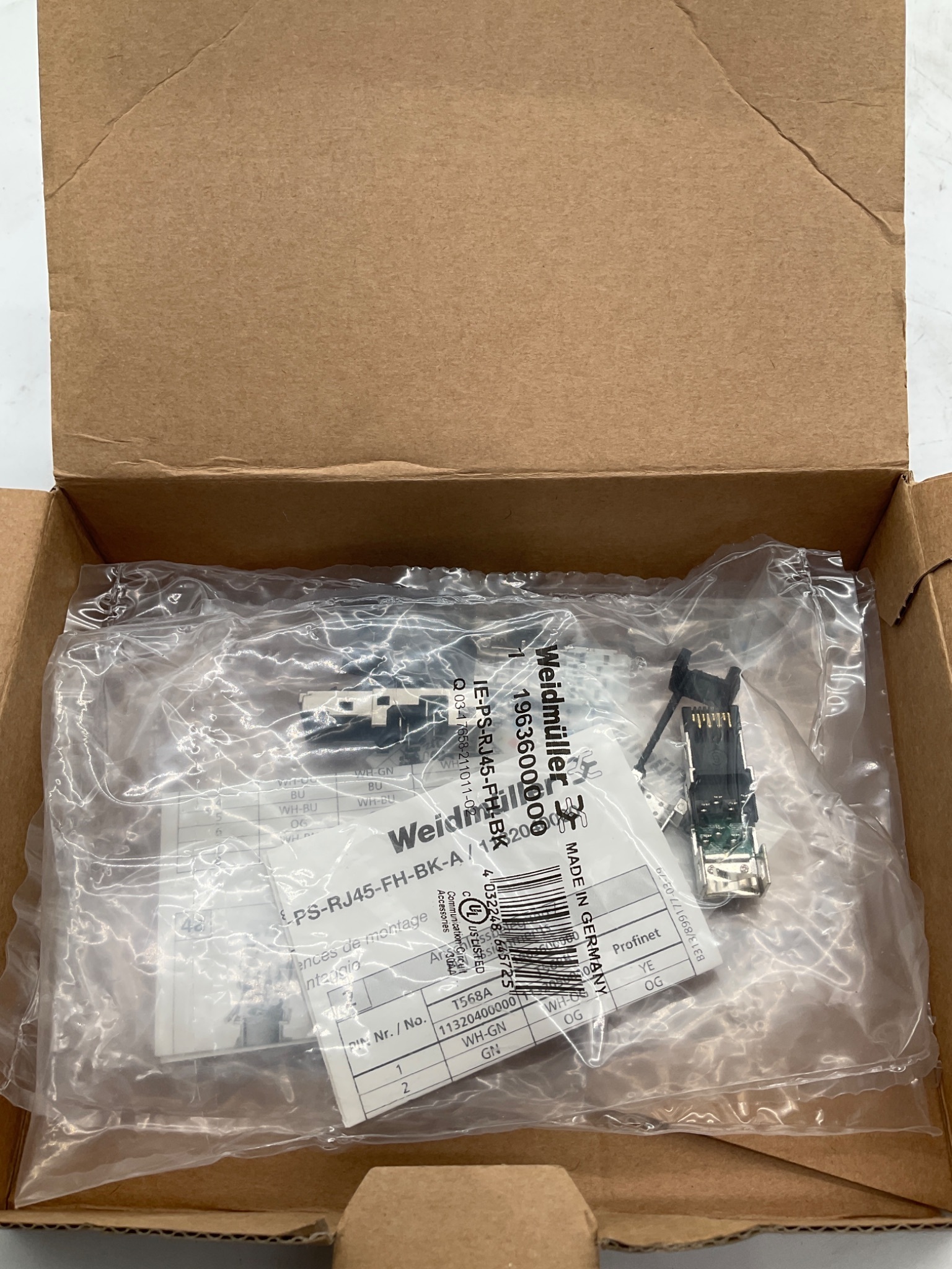 WEIDMULLER IE-PS-RJ45-FH-BK RJ45 Plug Connector 1963600000 NEW 1