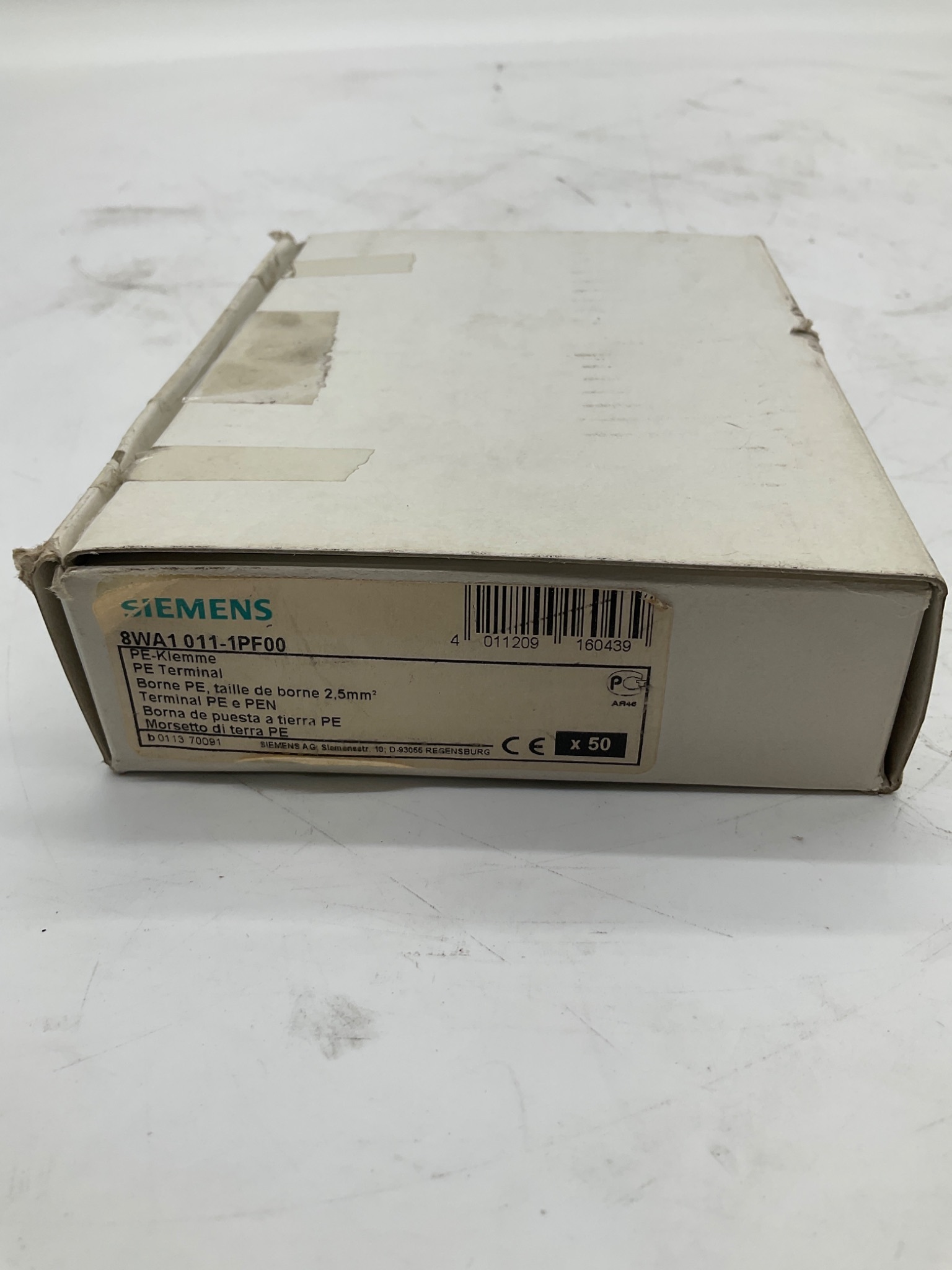 SIEMENS 8WA1011-1PF00 PE Terminal Block 2.5mm² (Box of 50) NEW 2
