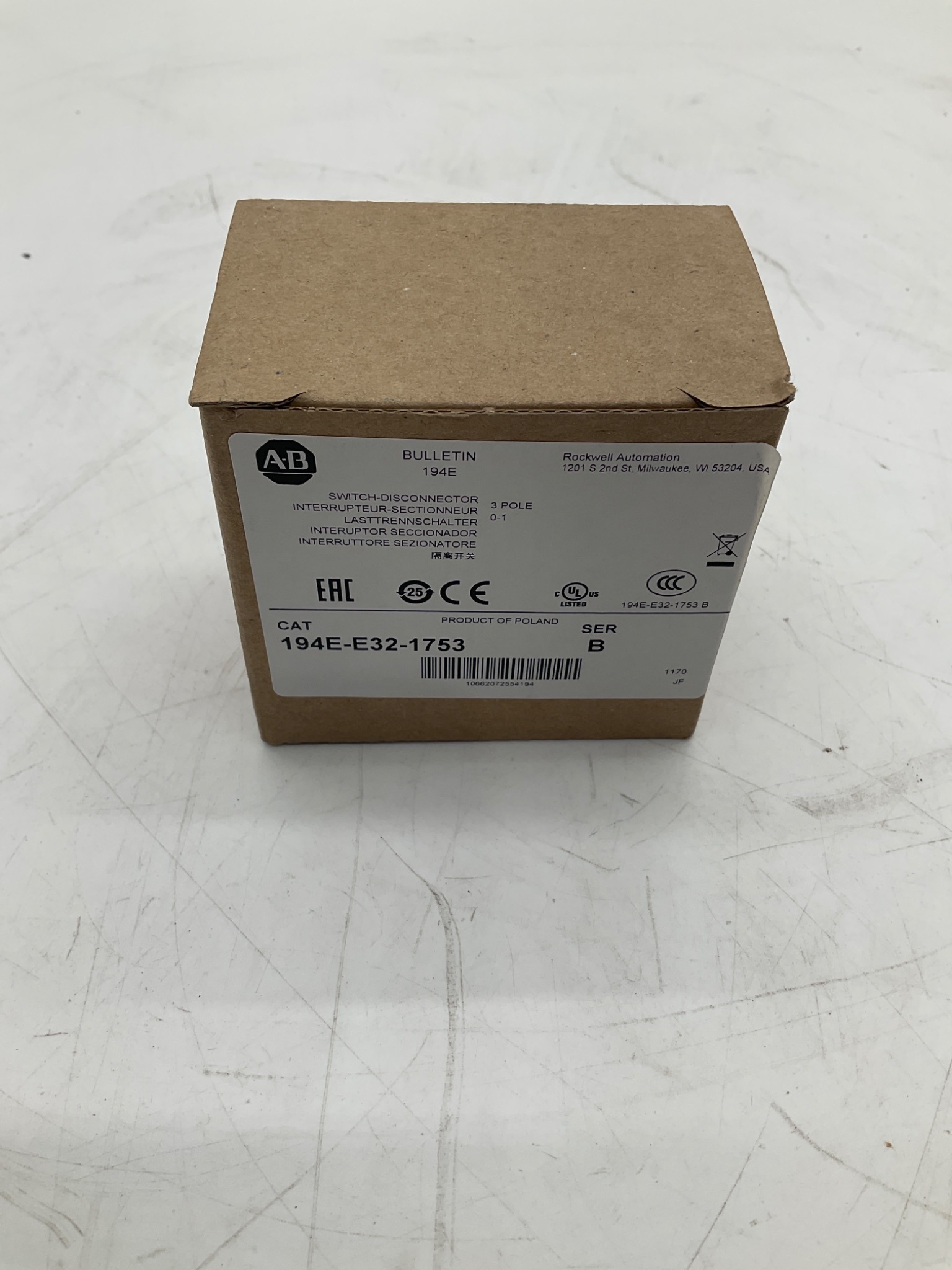 ALLEN-BRADLEY 194E-E32-1753 Motor Protection Switch NEW 0