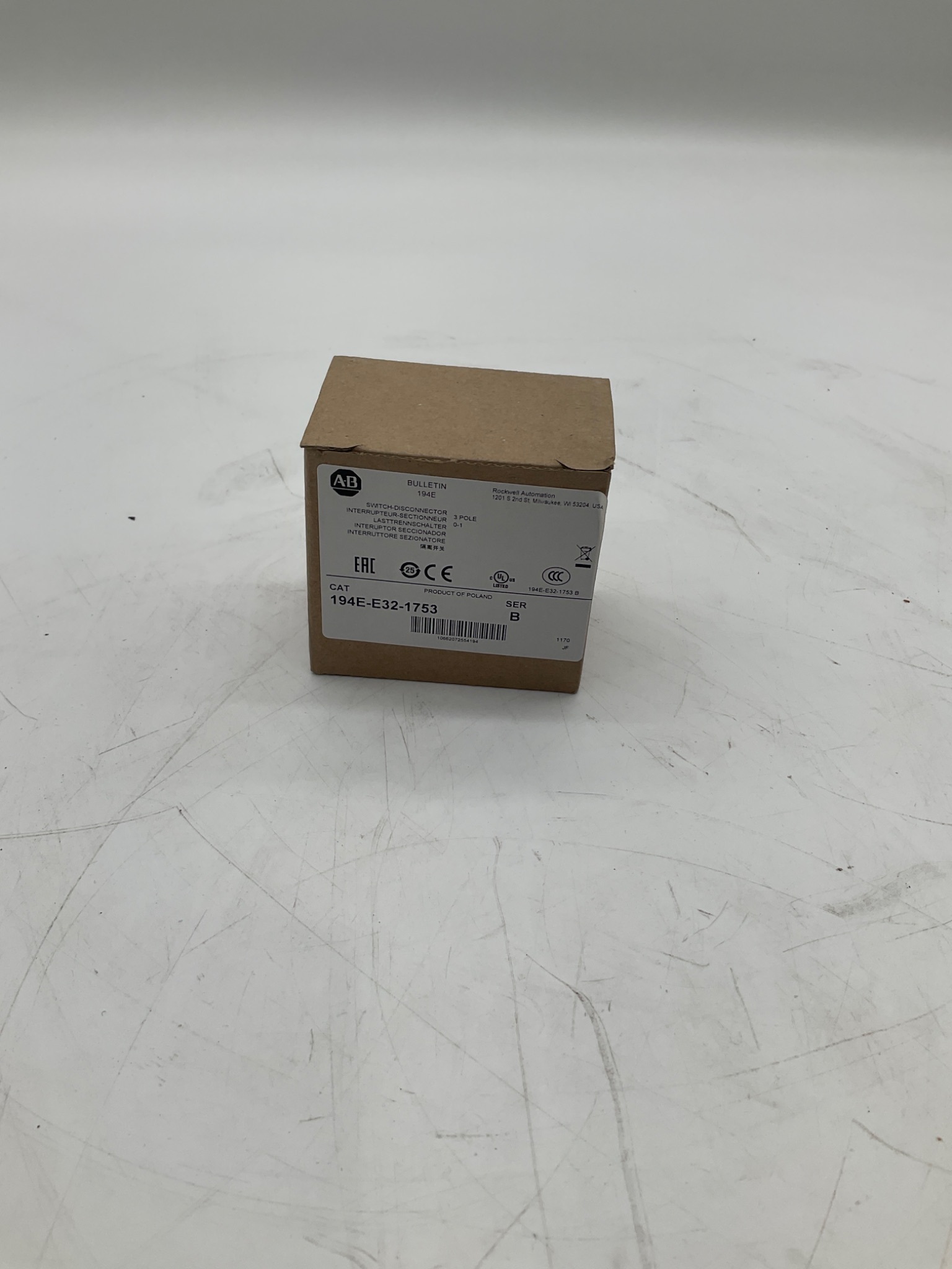 ALLEN-BRADLEY 194E-E32-1753 Motor Protection Switch NEW 3