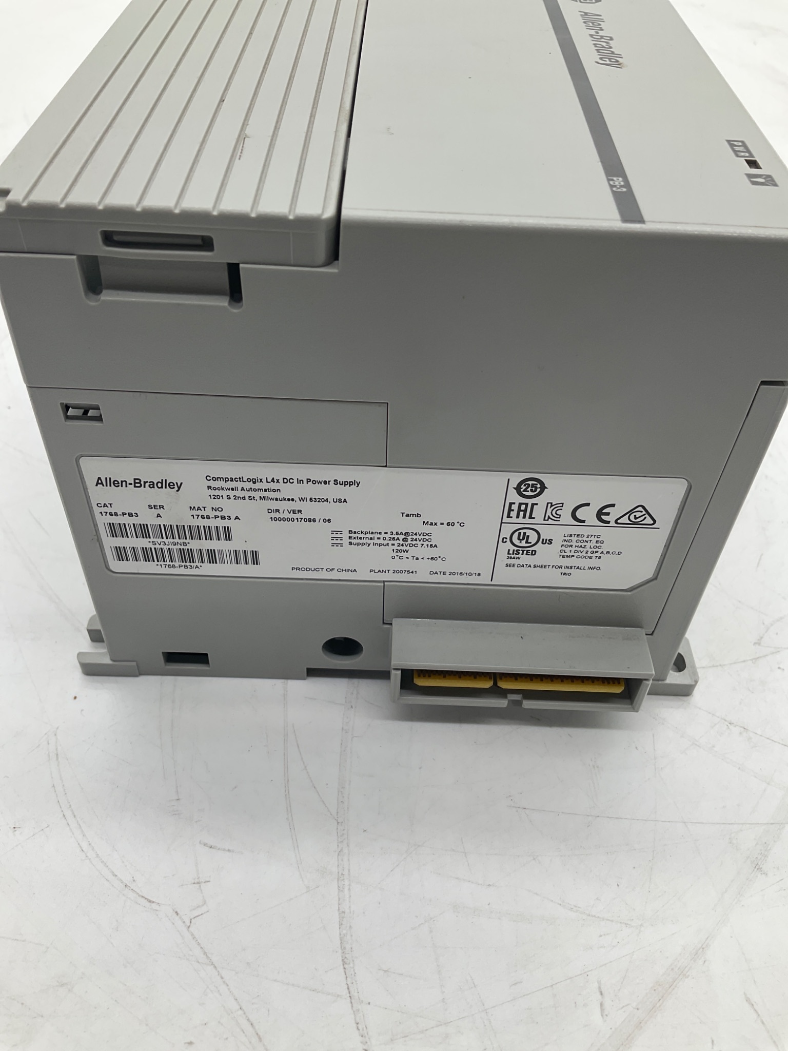 ALLEN-BRADLEY 1768-PB3 CompactLogix DC Power Supply USED 2