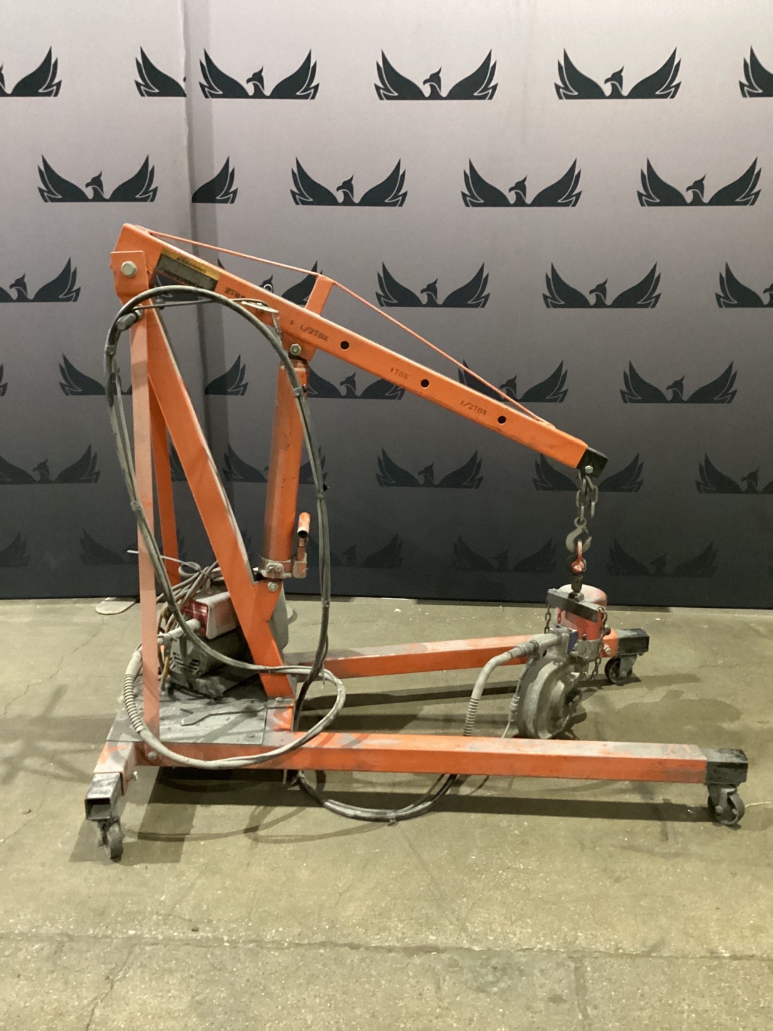 JET JHC-200X 2 Ton Hydraulic Shop Crane USED 0