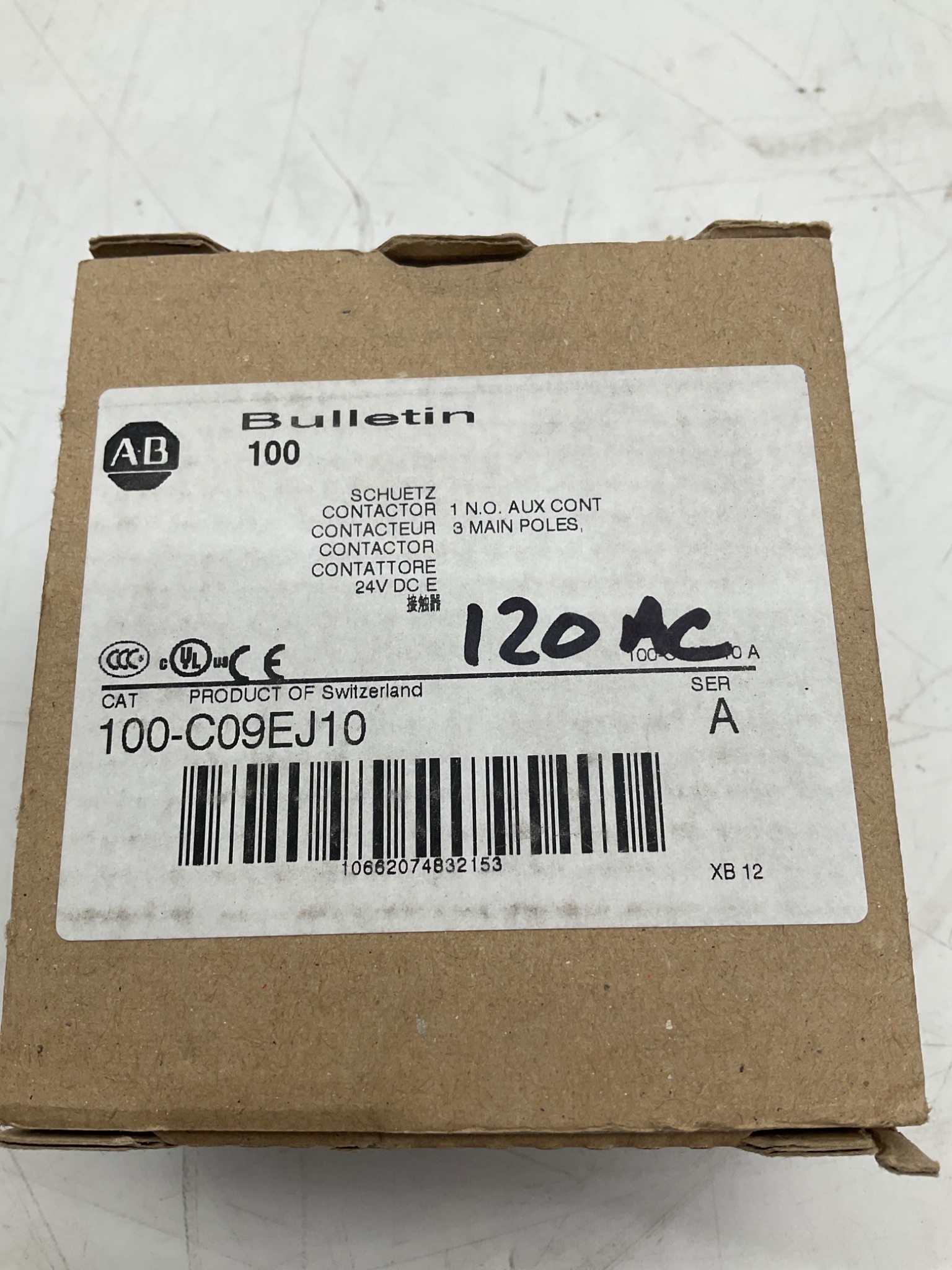 ALLEN-BRADLEY 100-C09EJ10 IEC Contactor 24VDC NEW 1
