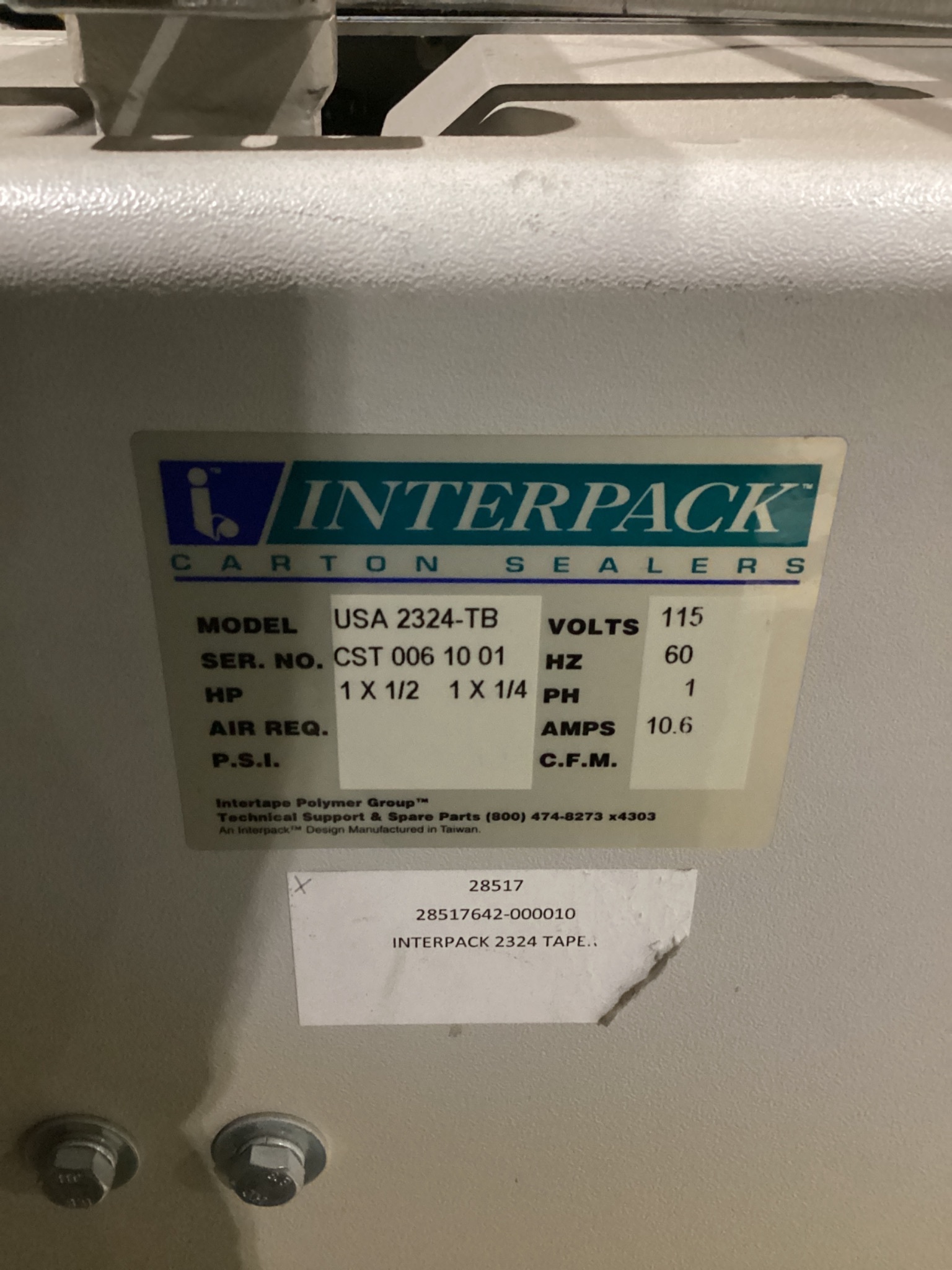 INTERPACK USA2324-TB Carton Sealer USED 5