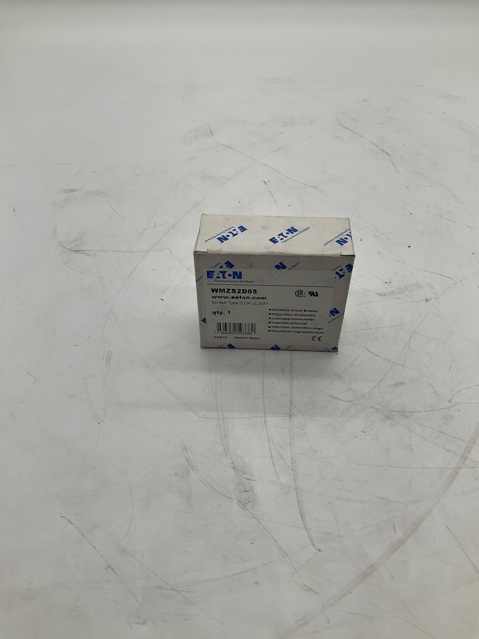 EATON WMZS2D05 Miniature Circuit Breaker 5A 2 Pole Type D NEW 0