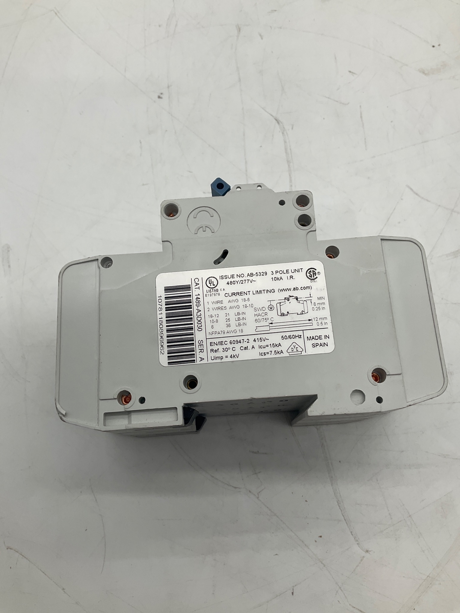 Allen-Bradley 1489-A3D030 Miniature Circuit Breaker USED 3