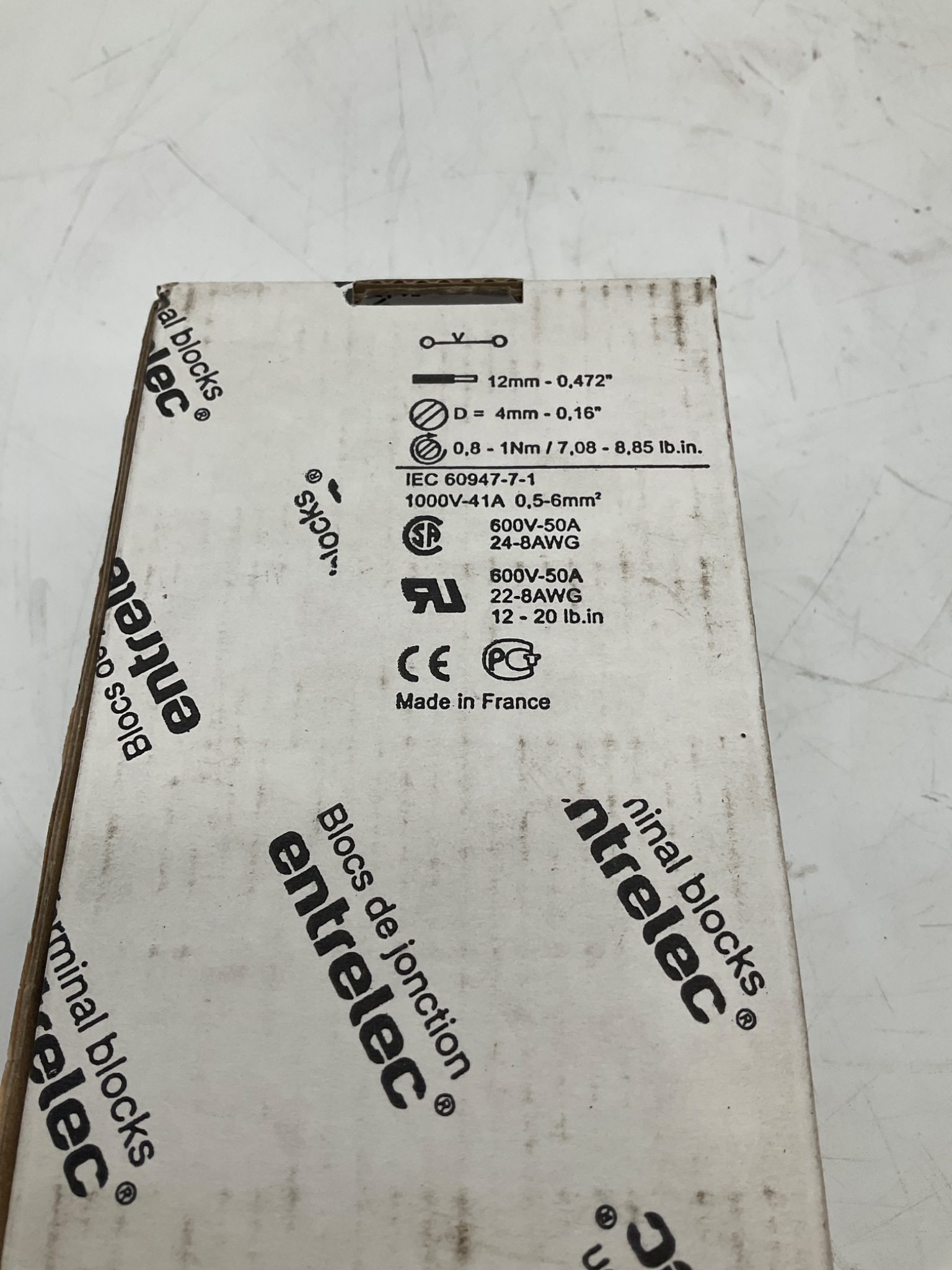 Entrelec IEC 60947-7-1 Feed-Through Terminal Block (Lot of 50) NEW 2