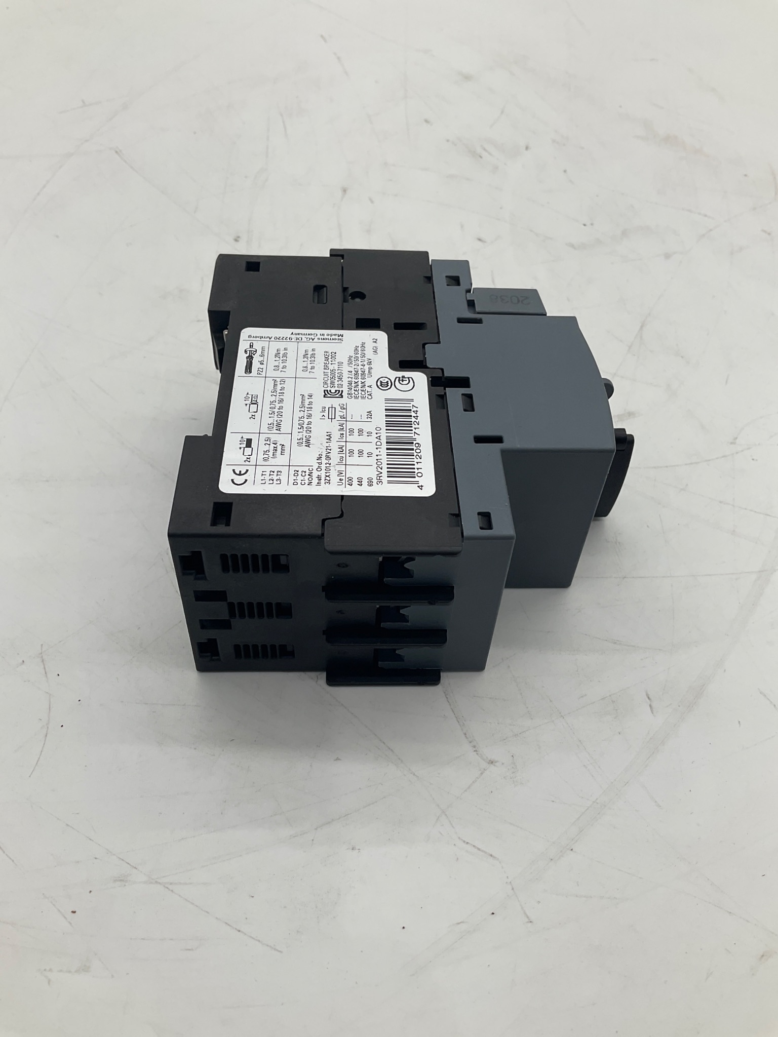 Siemens 3RV2011-1DA10 SIRIUS Motor Protection Circuit Breaker USED 4