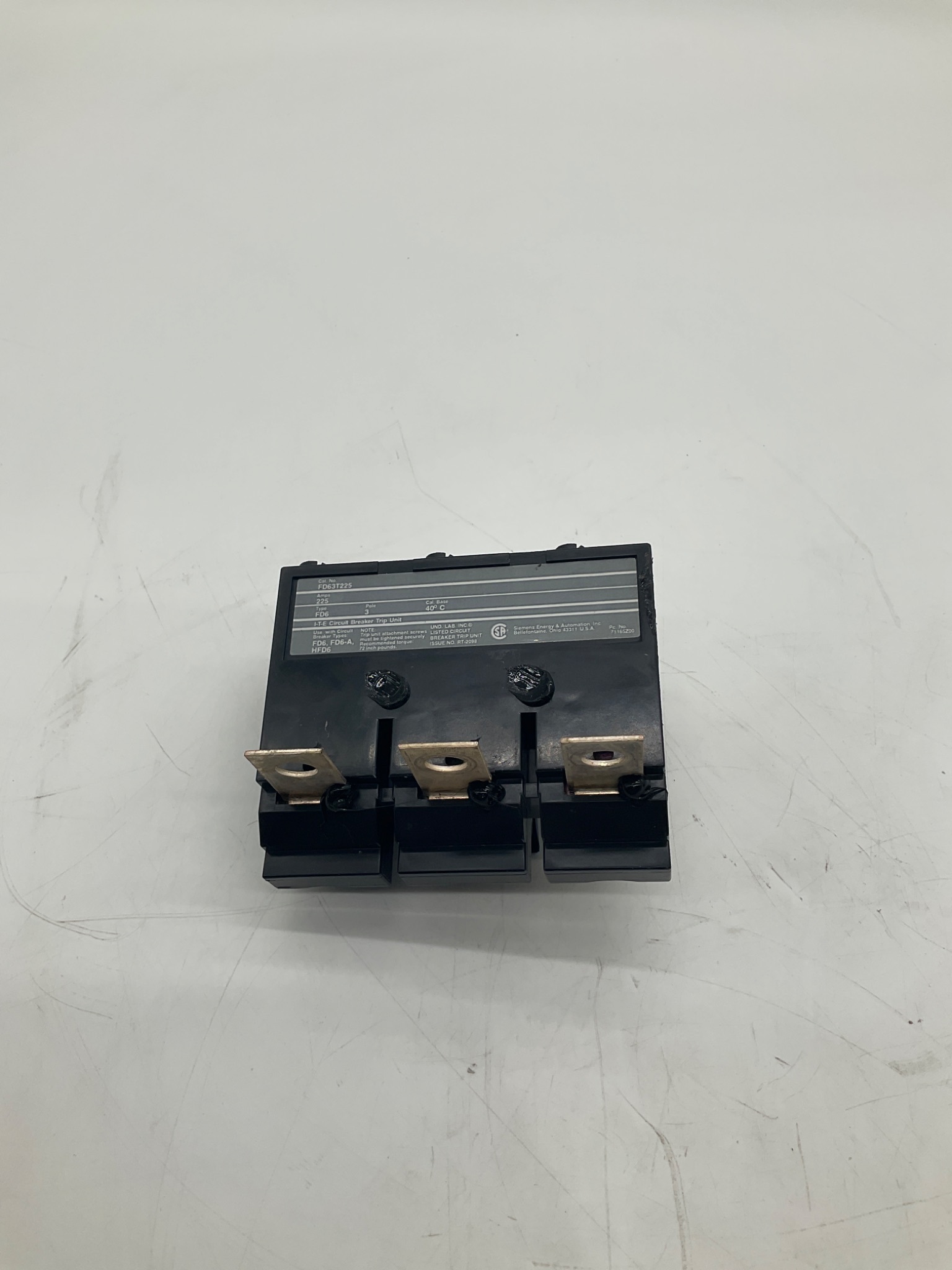 Siemens FD63T225 Trip Unit USED 0